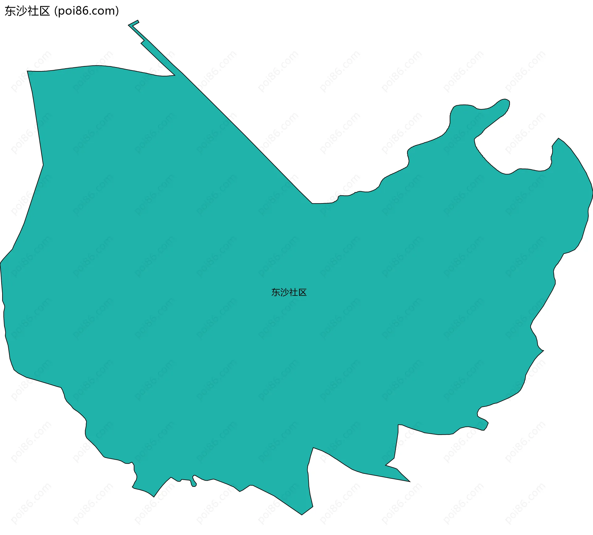 东沙社区边界地图