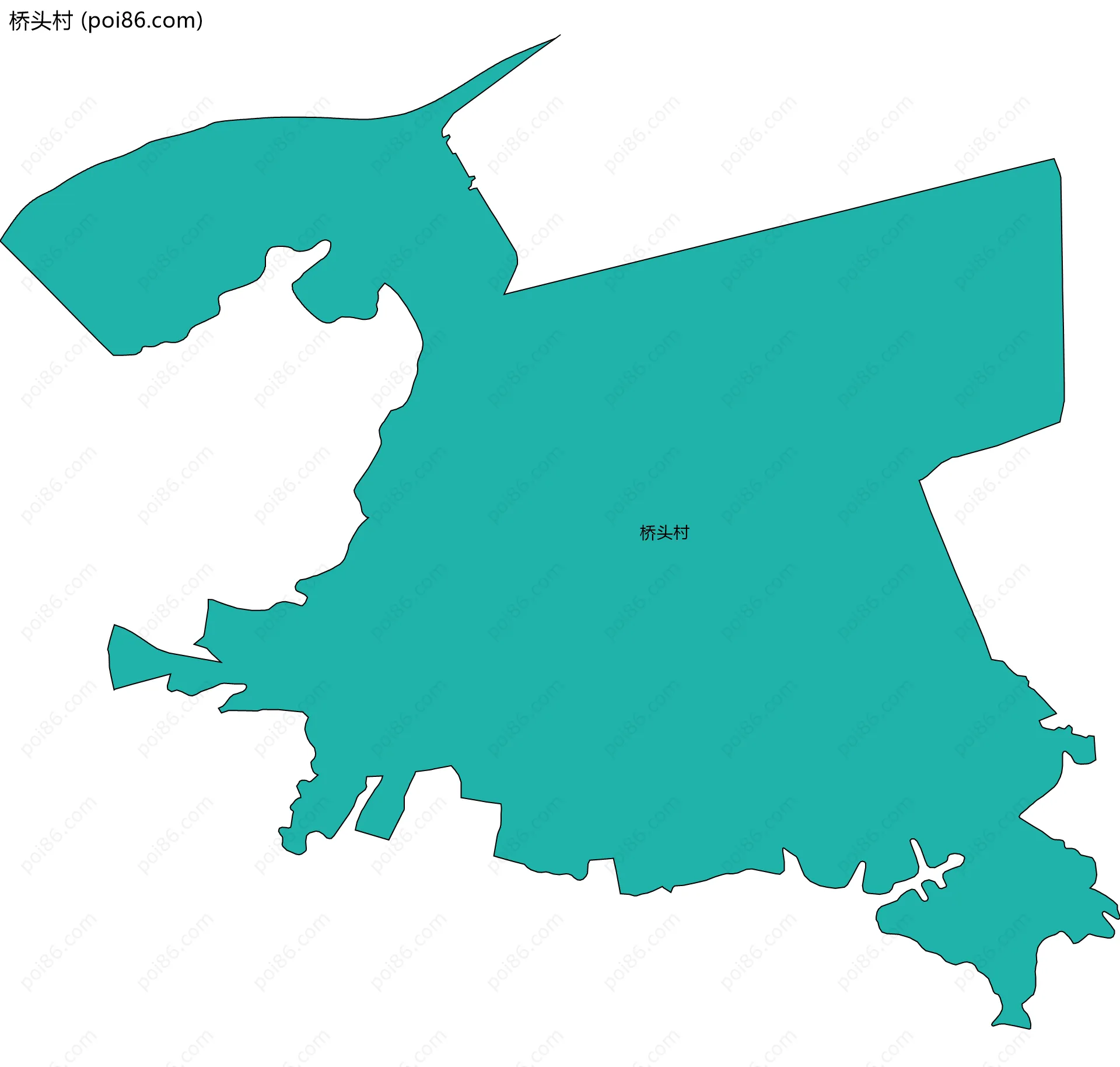 桥头村边界地图