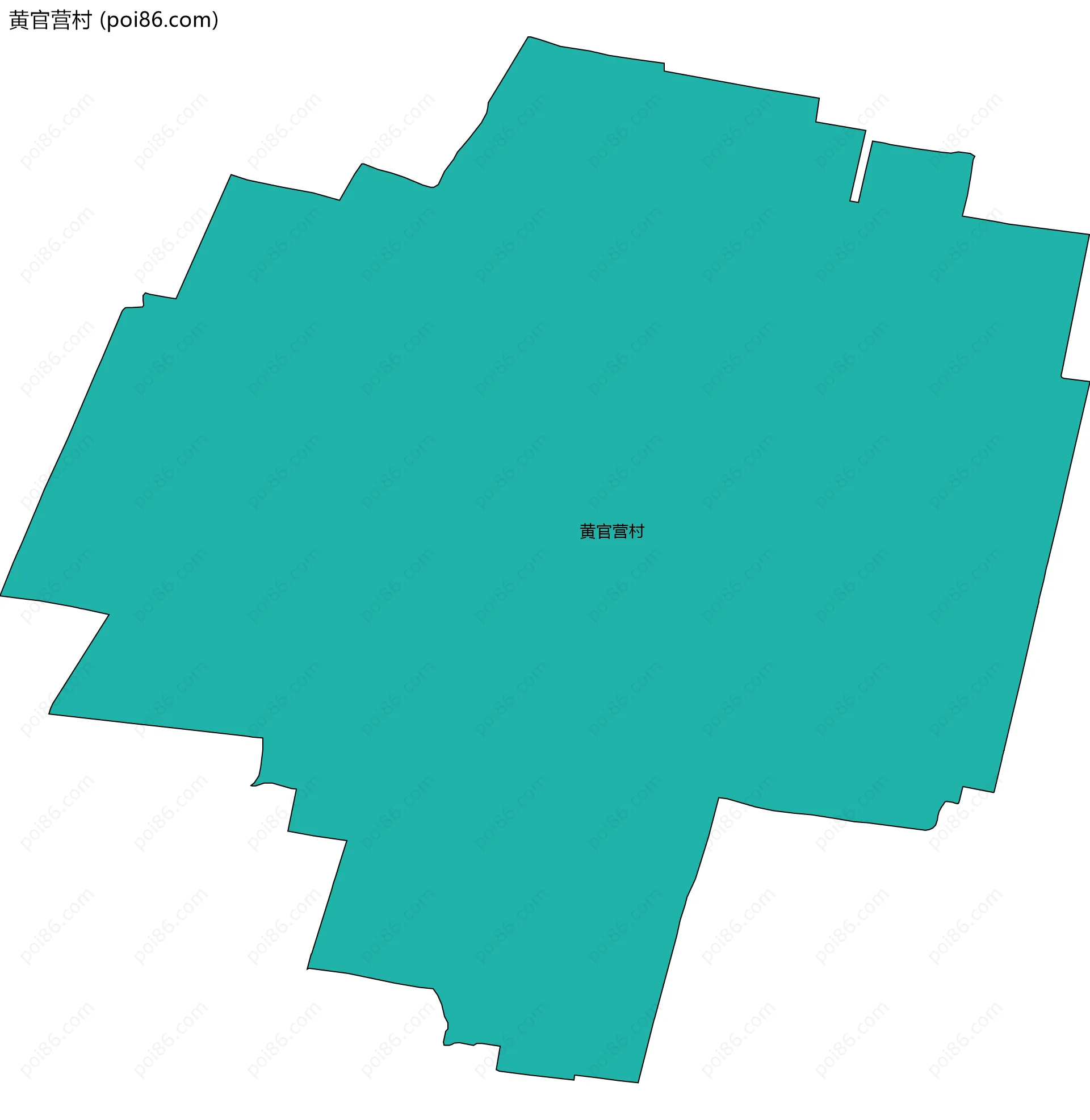 黄官营村边界地图