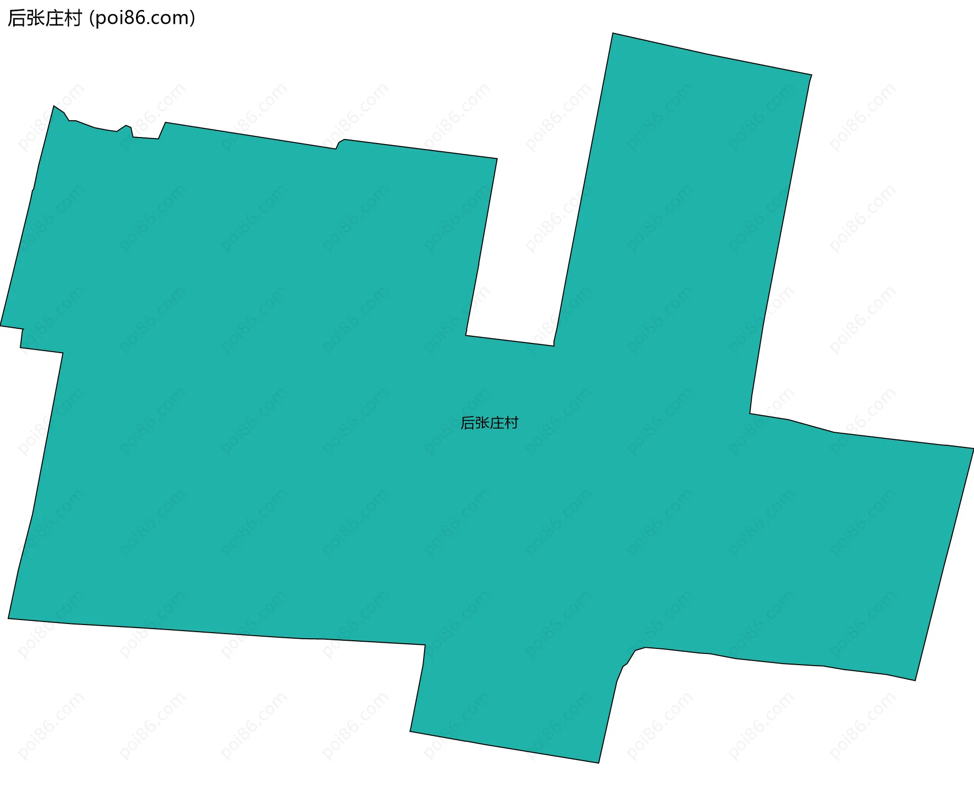 后张庄村边界地图