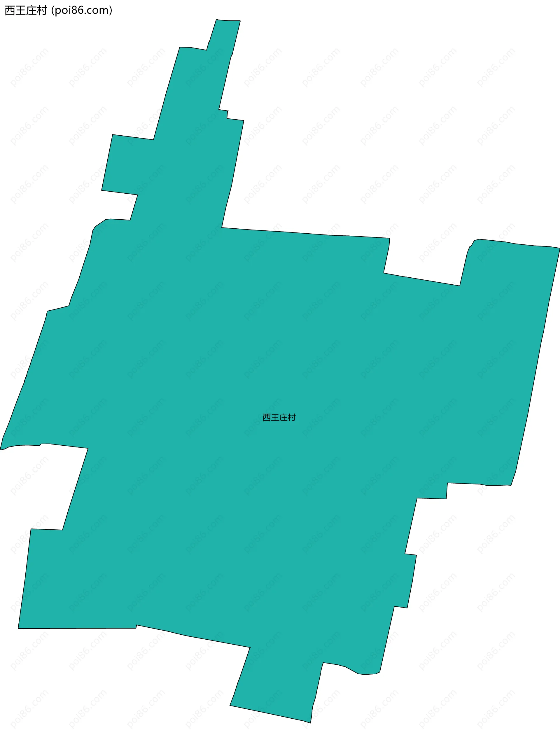 西王庄村边界地图