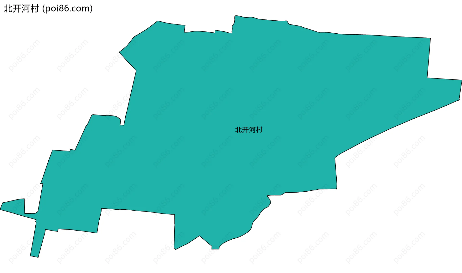 北开河村边界地图