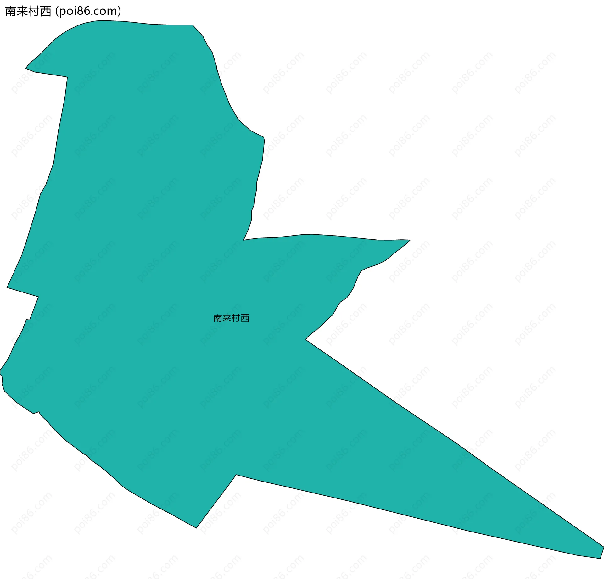 南来村西边界地图