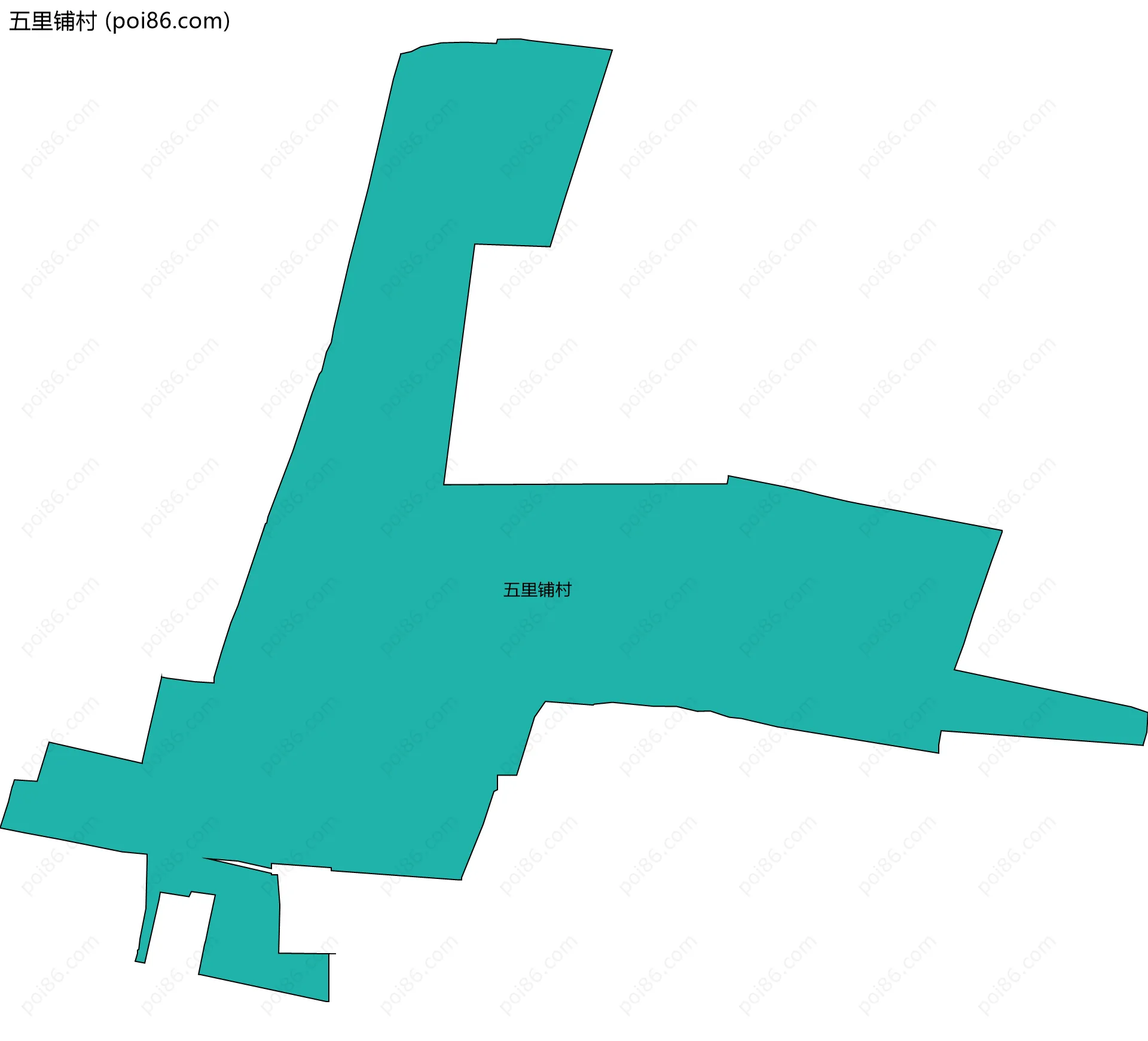 五里铺村边界地图