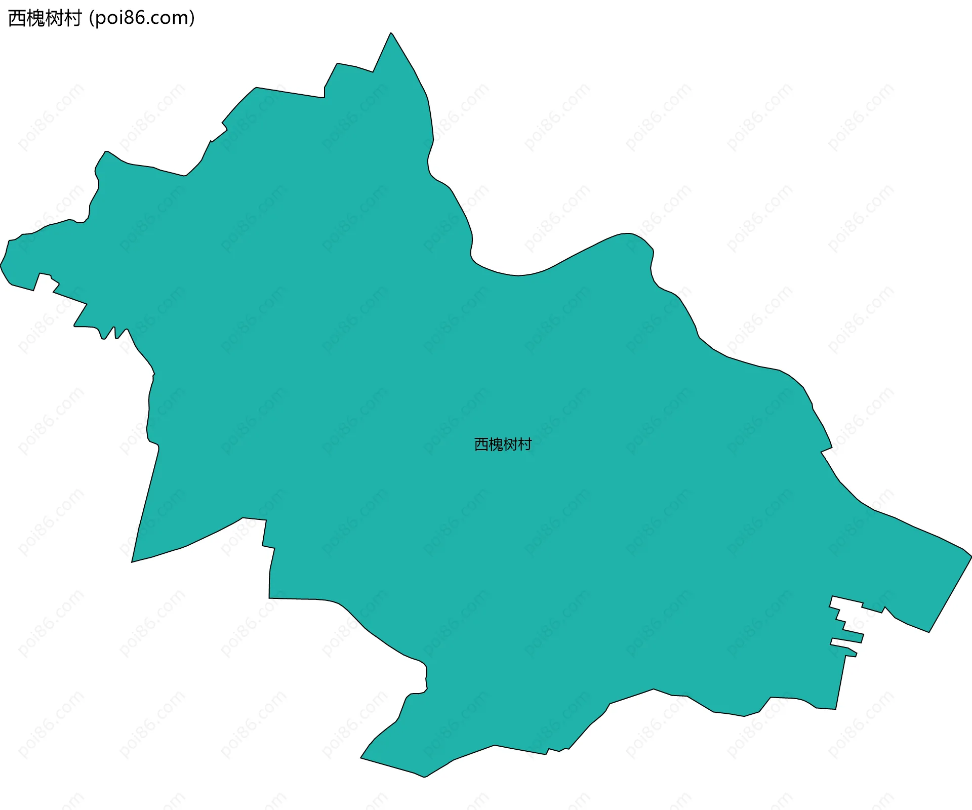 西槐树村边界地图