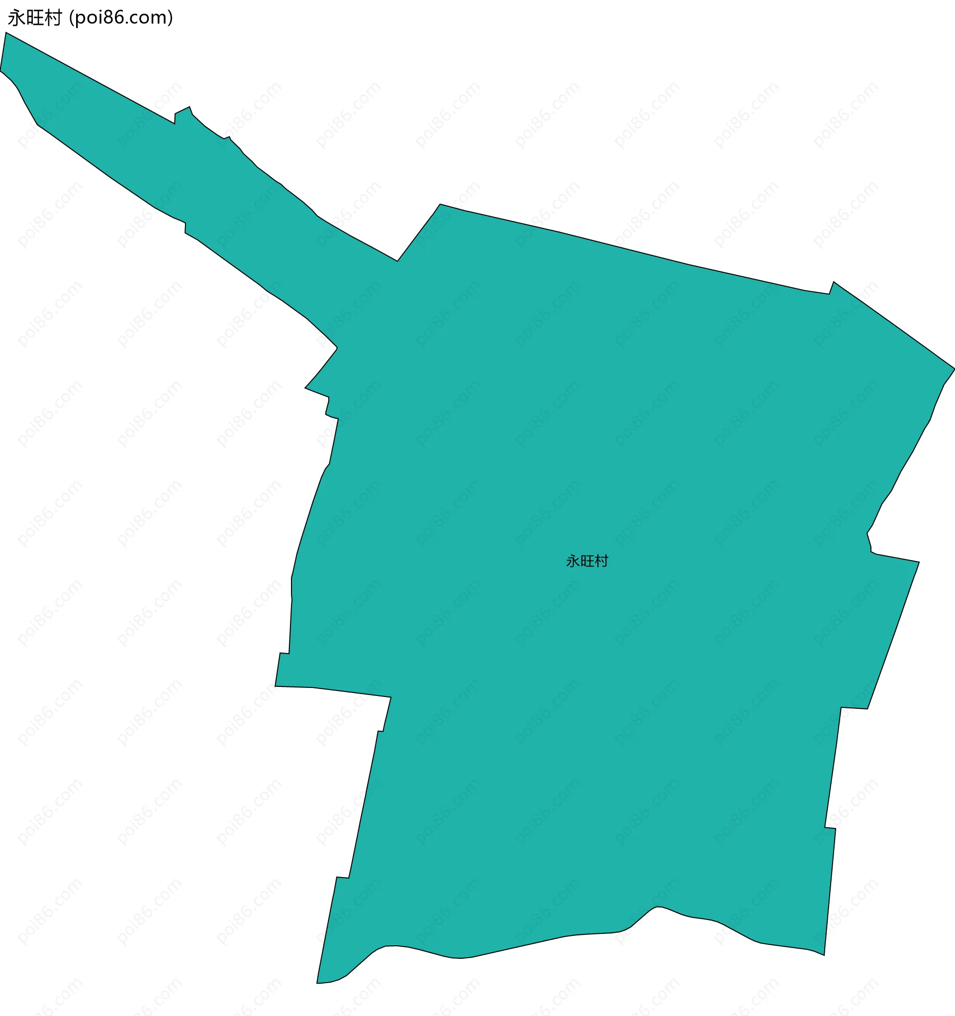 永旺村边界地图
