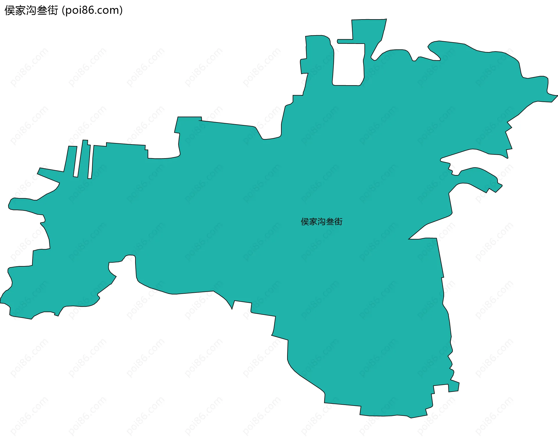 侯家沟叁街边界地图