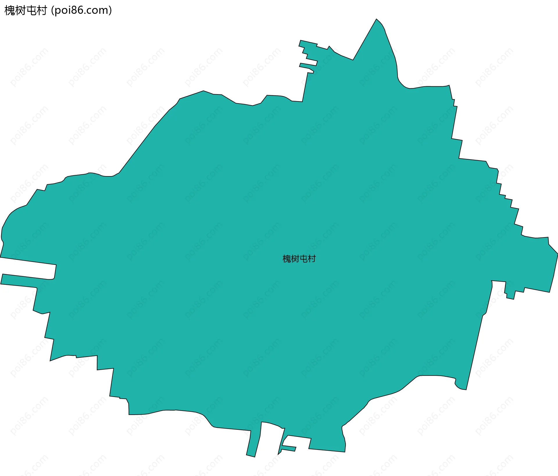 槐树屯村边界地图