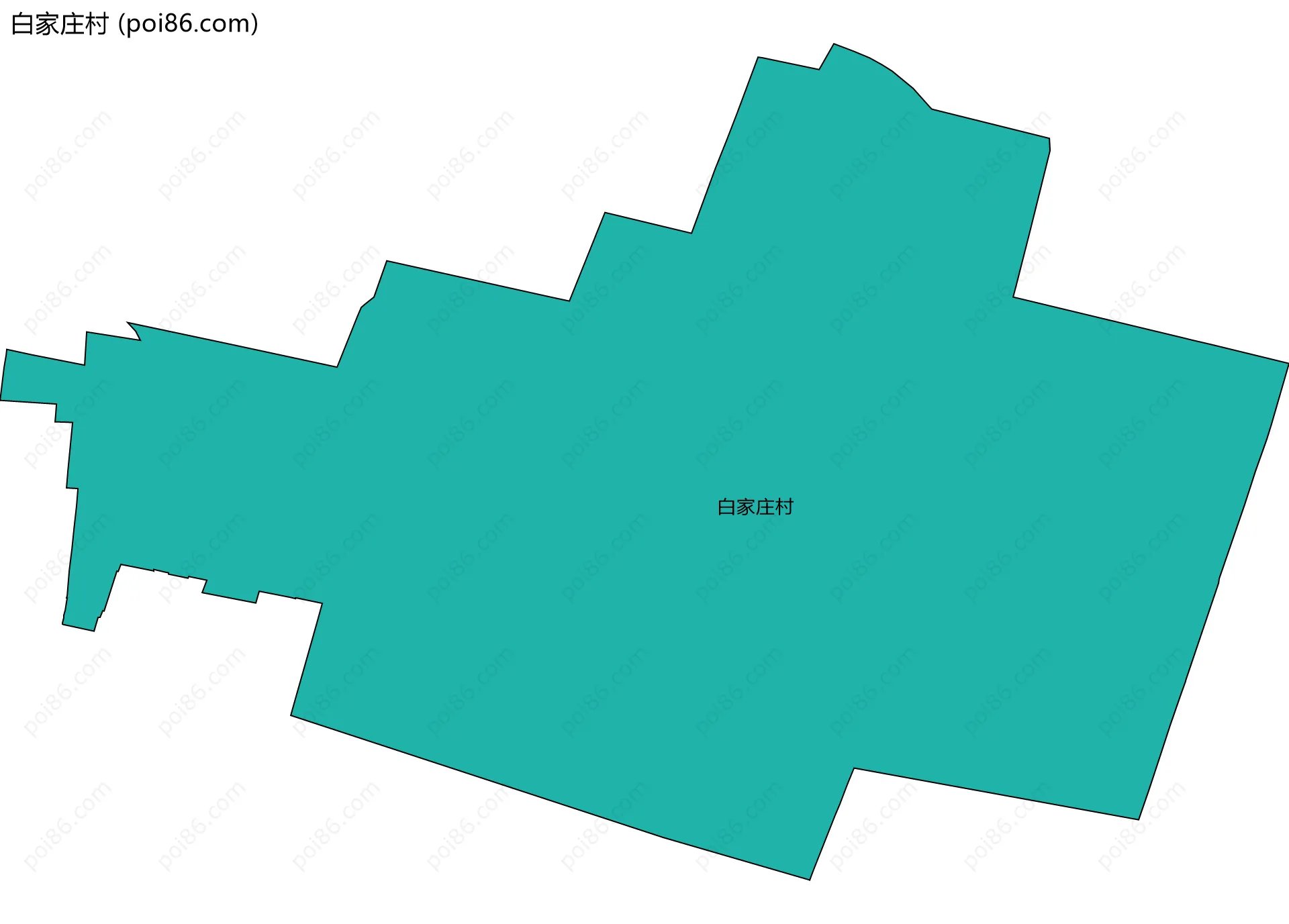 白家庄村边界地图