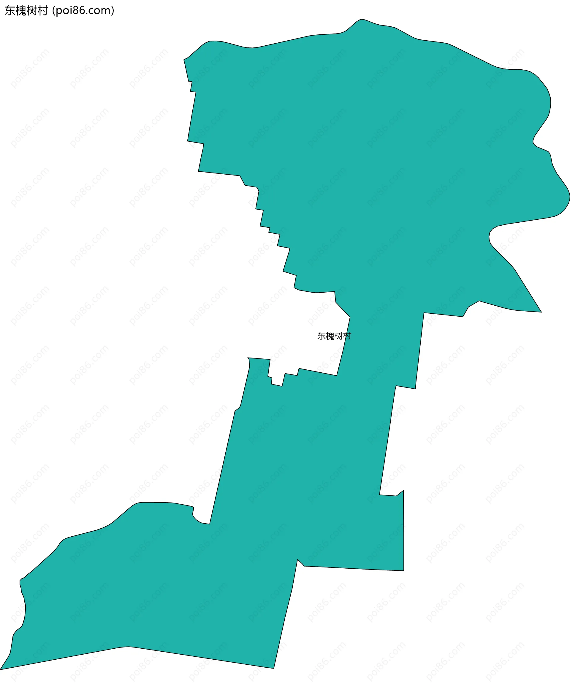 东槐树村边界地图