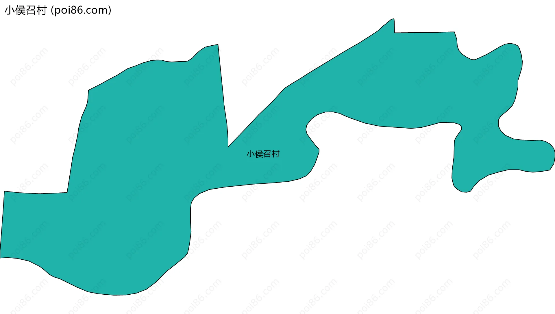 小侯召村边界地图