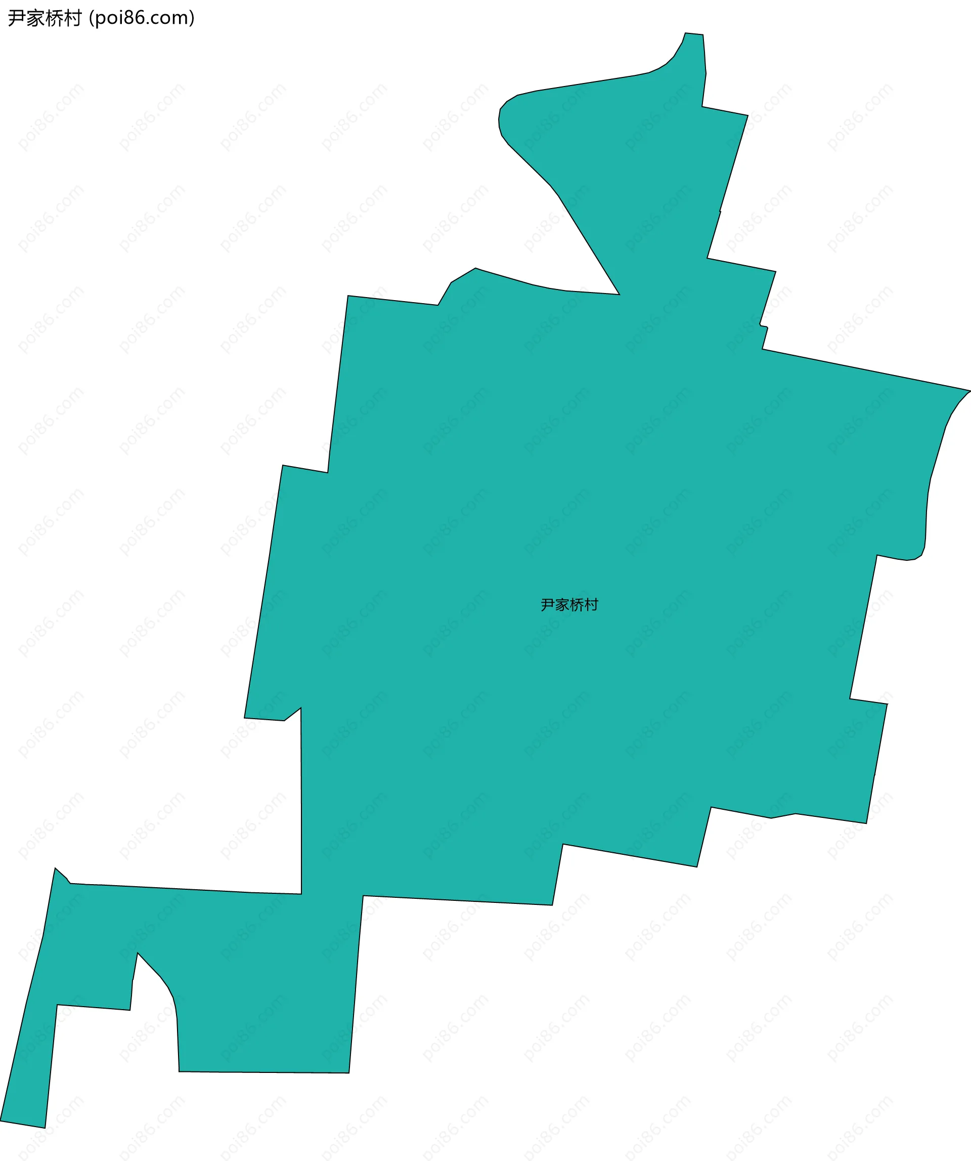 尹家桥村边界地图