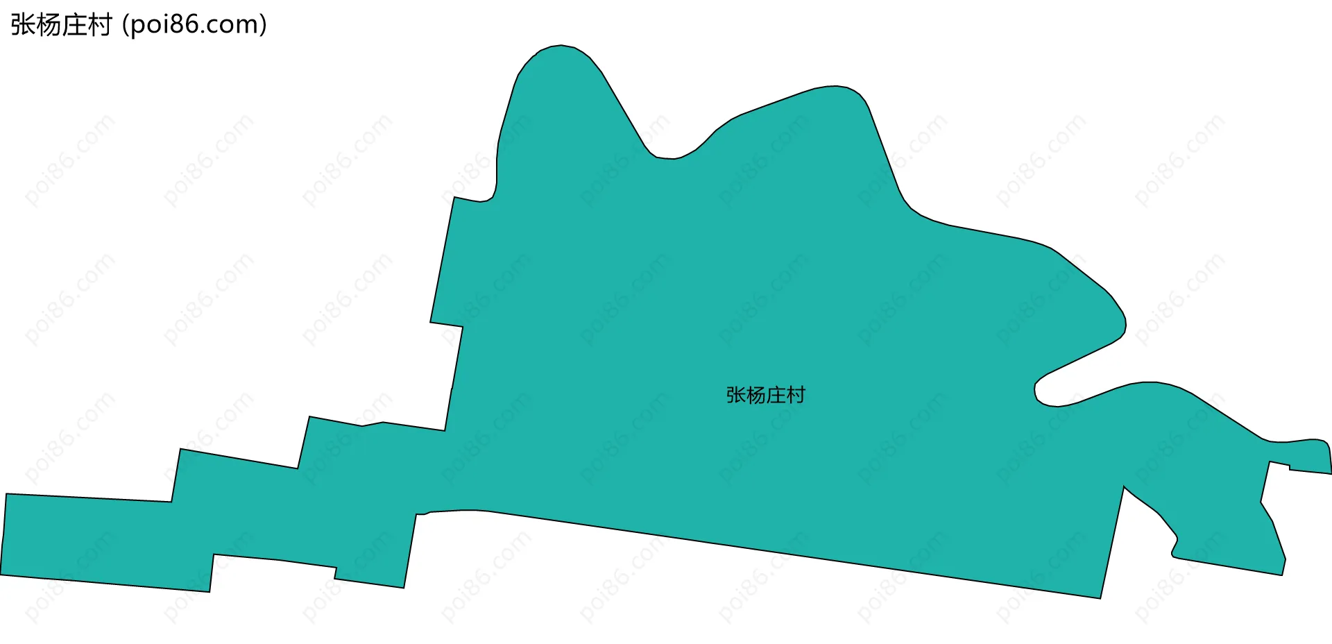 张杨庄村边界地图