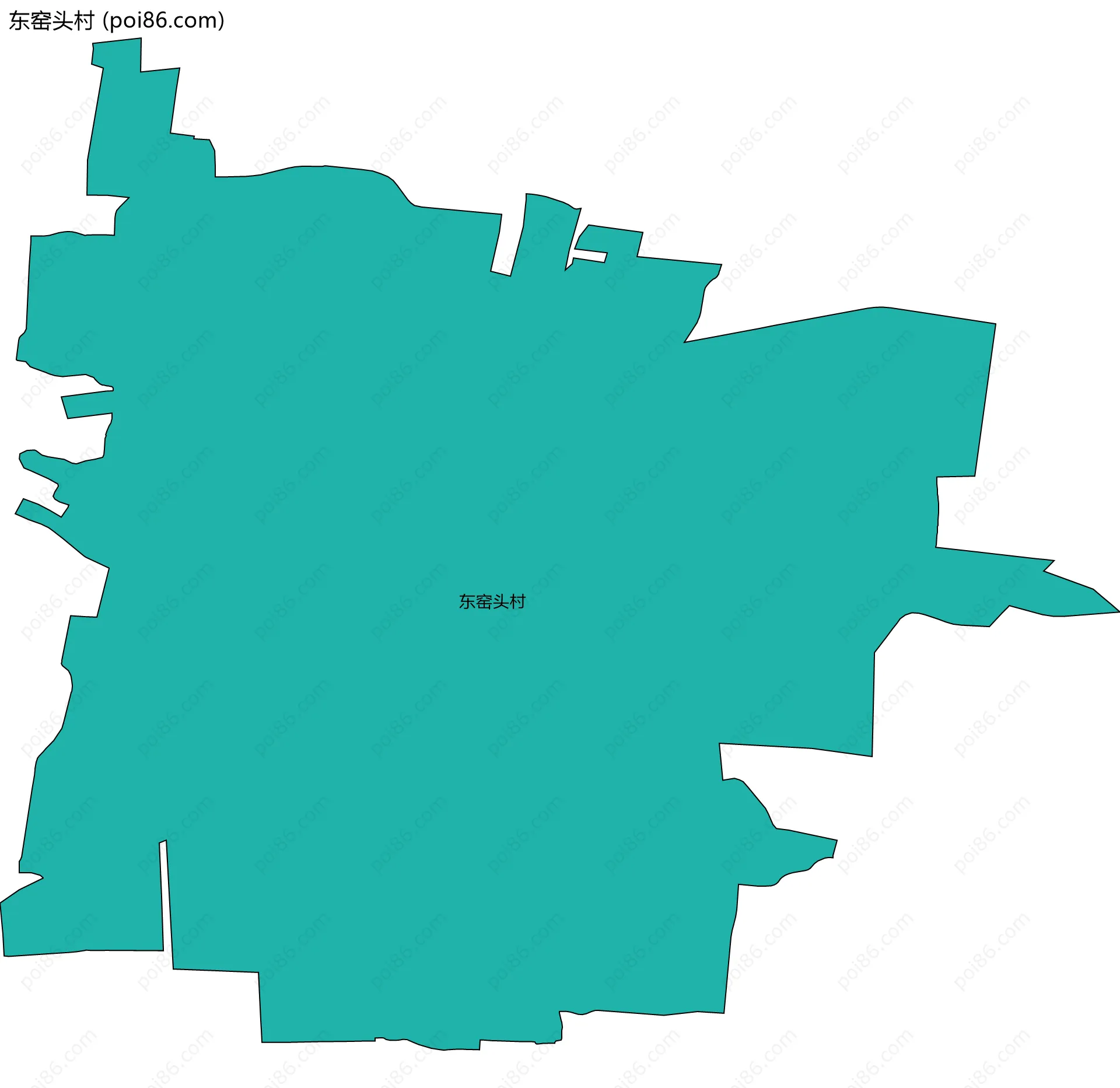 东窑头村边界地图
