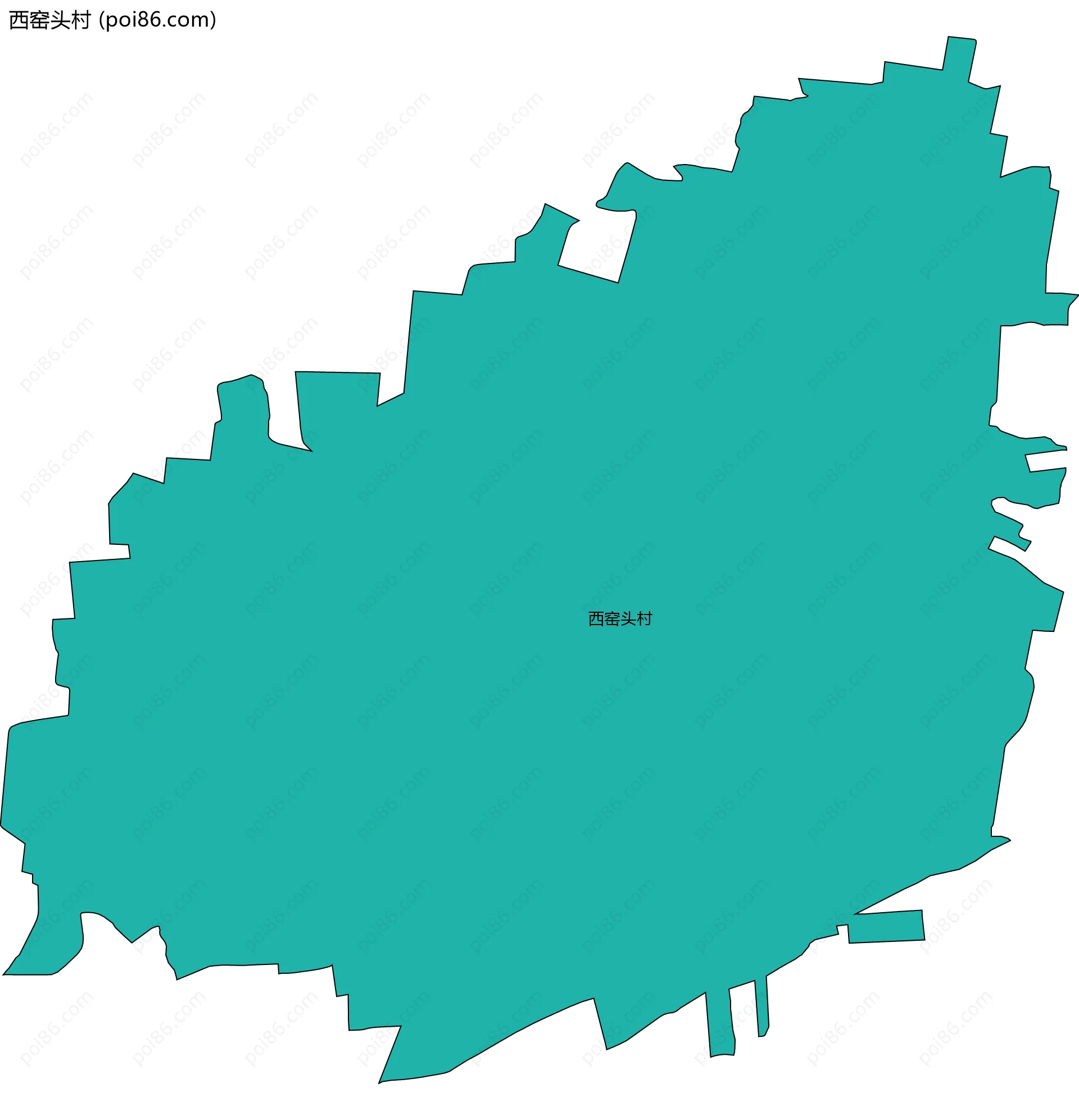 西窑头村边界地图
