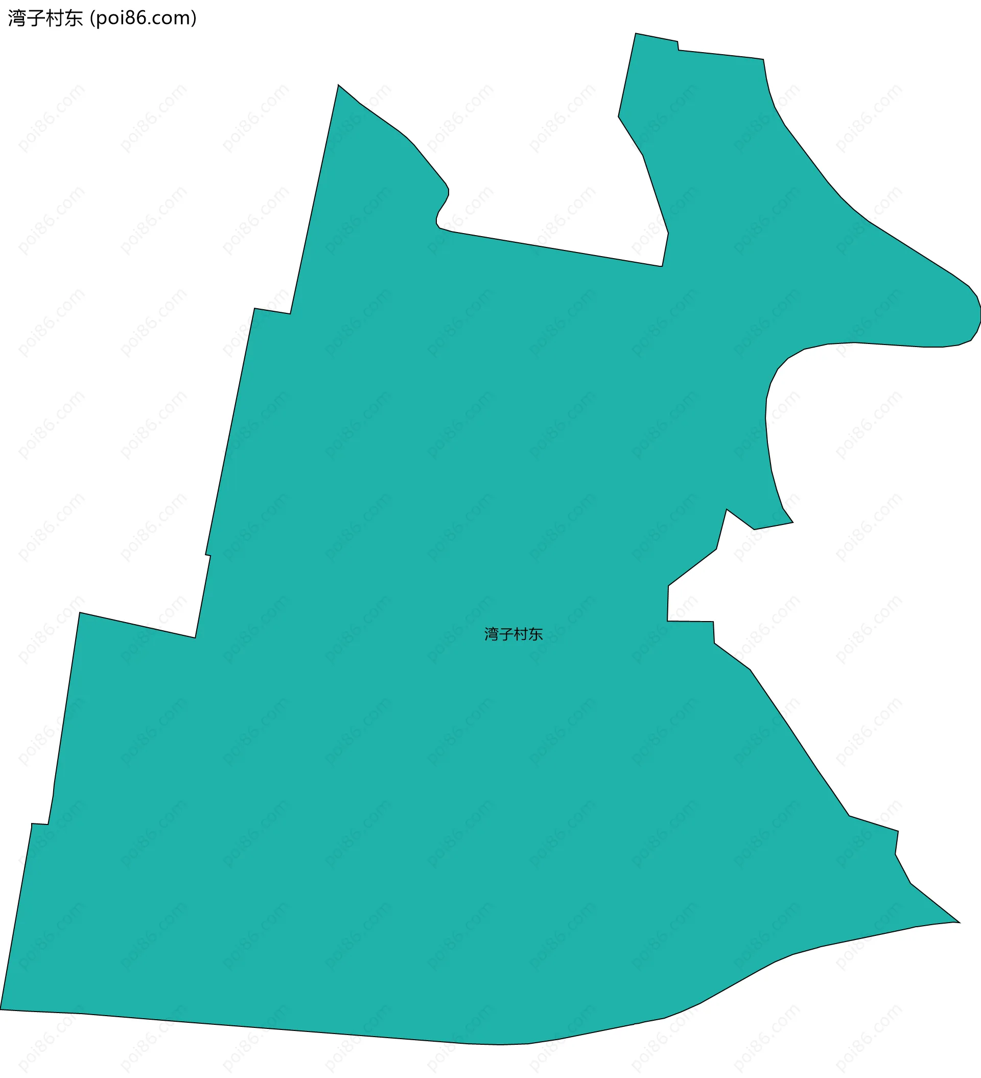 湾子村东边界地图