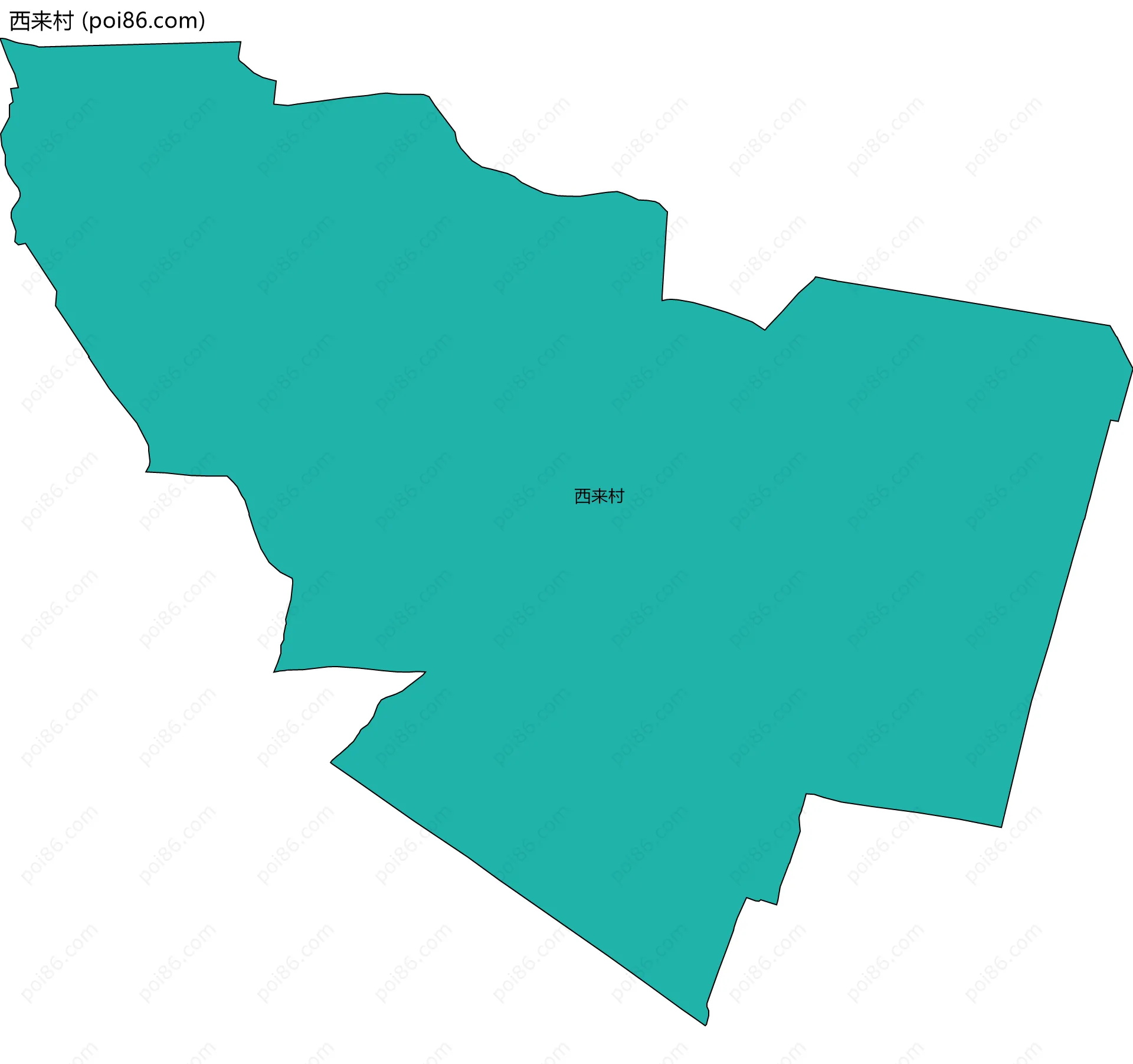 西来村边界地图