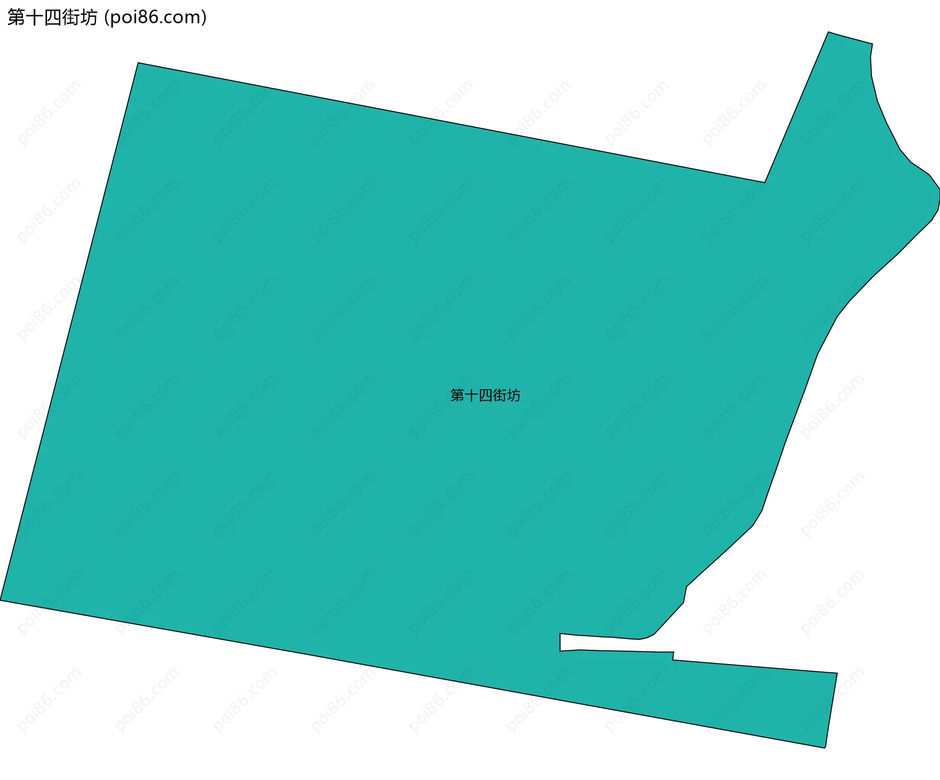 第十四街坊边界地图