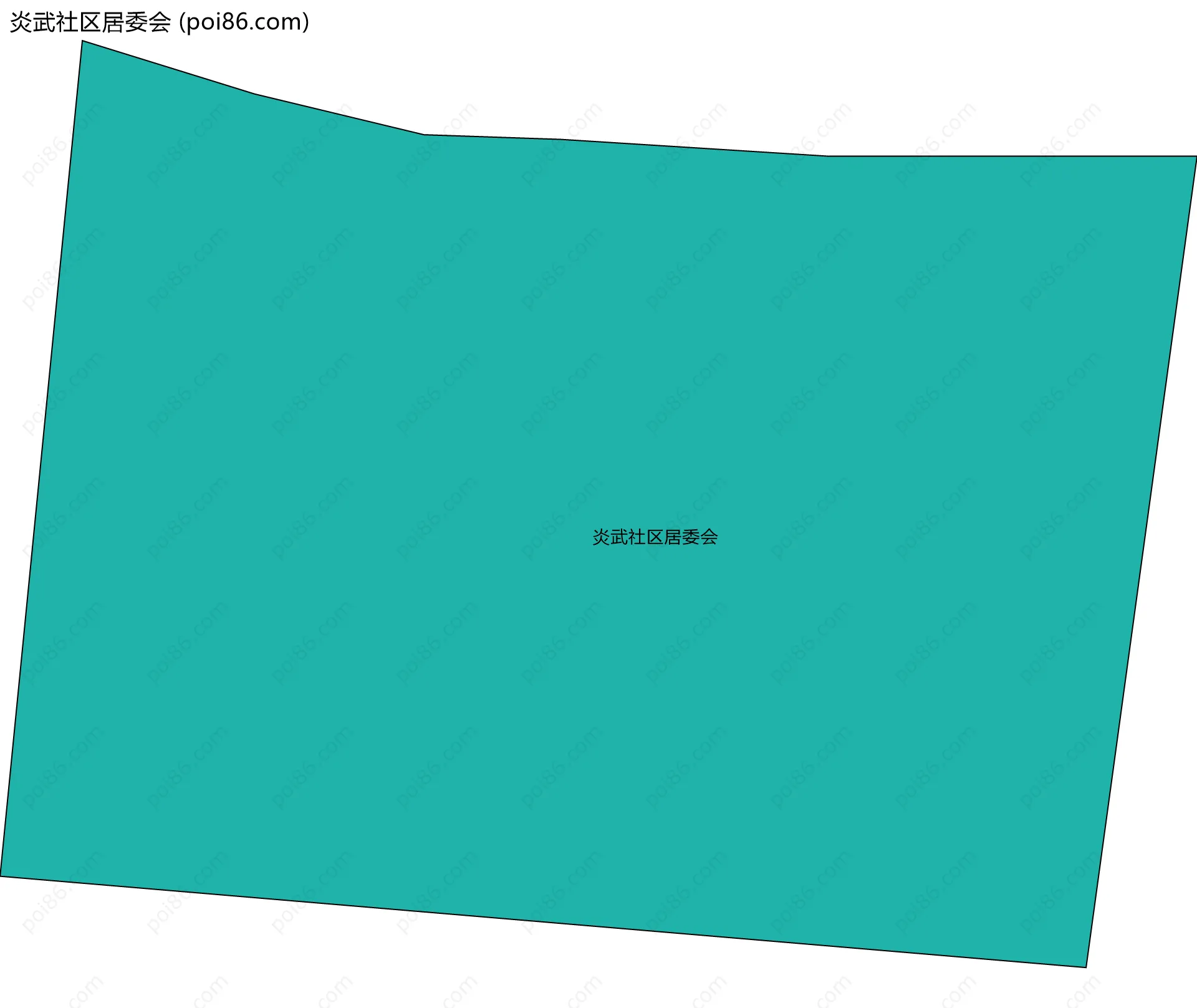 炎武社区居委会边界地图