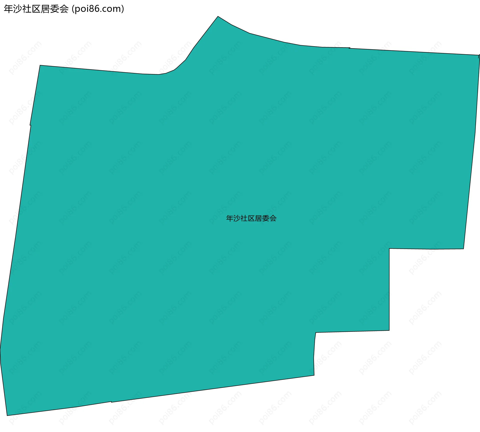 年沙社区居委会边界地图