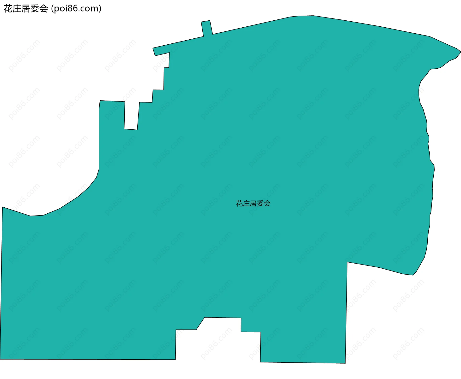 花庄居委会边界地图