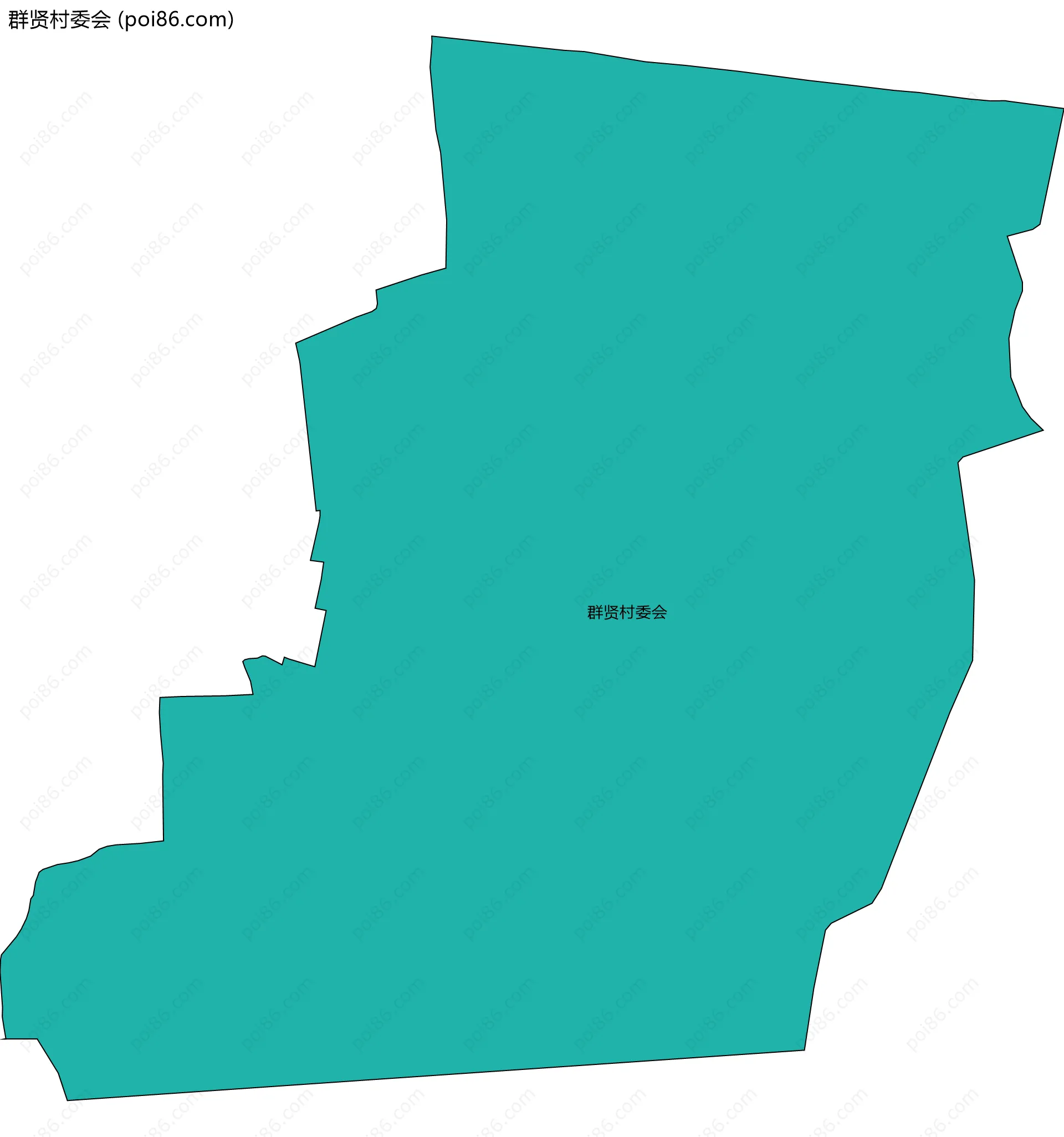 群贤村委会边界地图