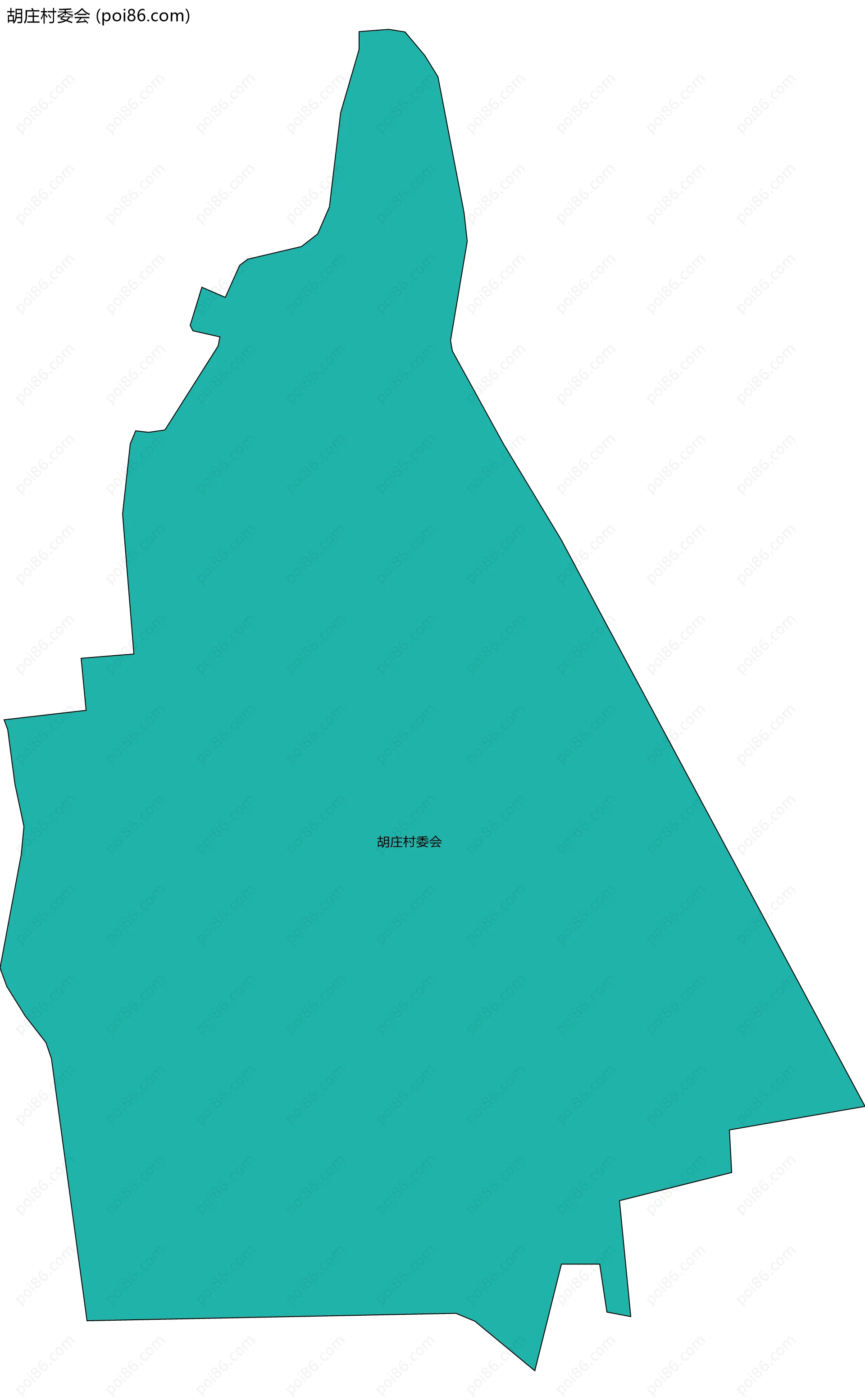 胡庄村委会边界地图