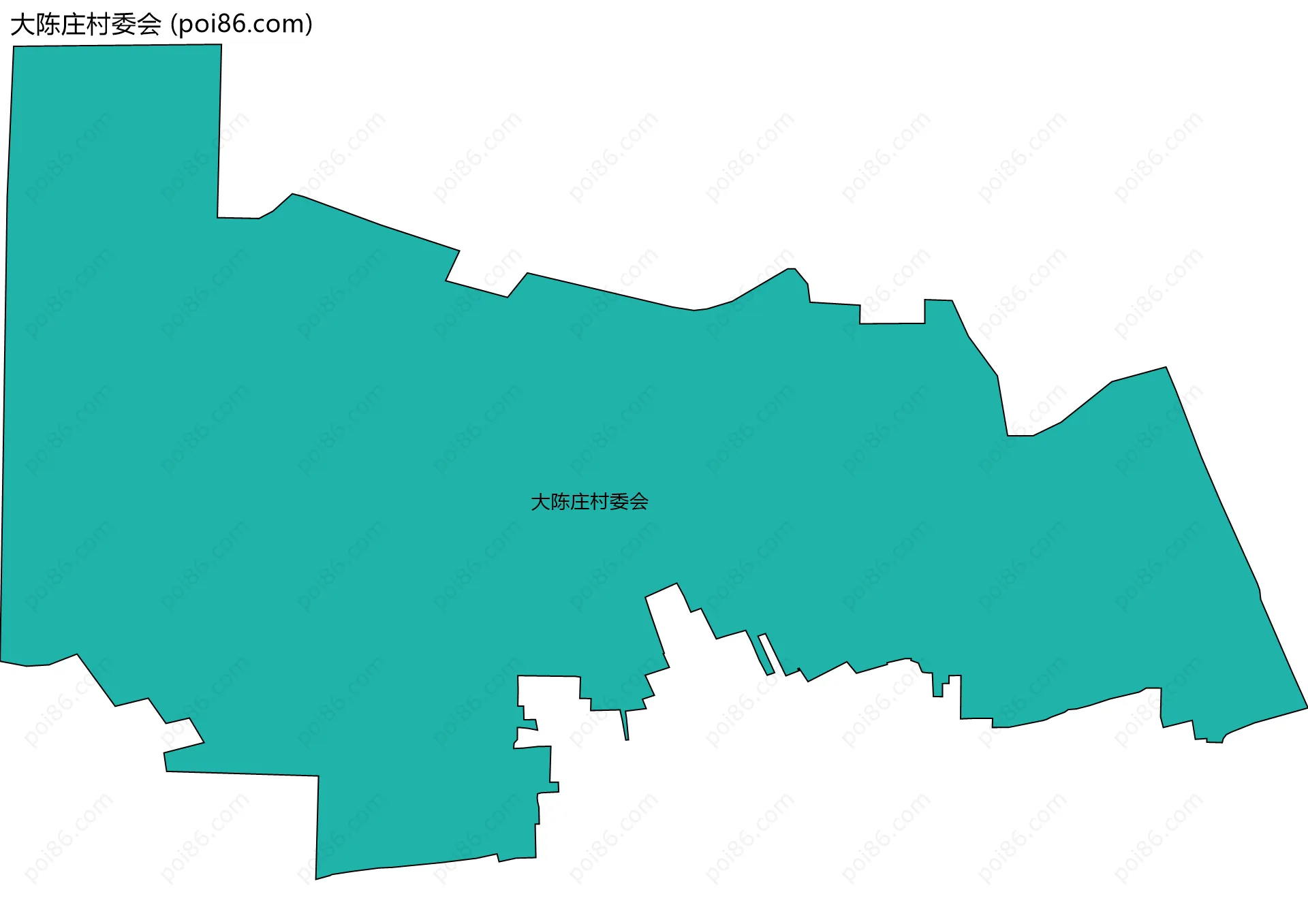 大陈庄村委会边界地图