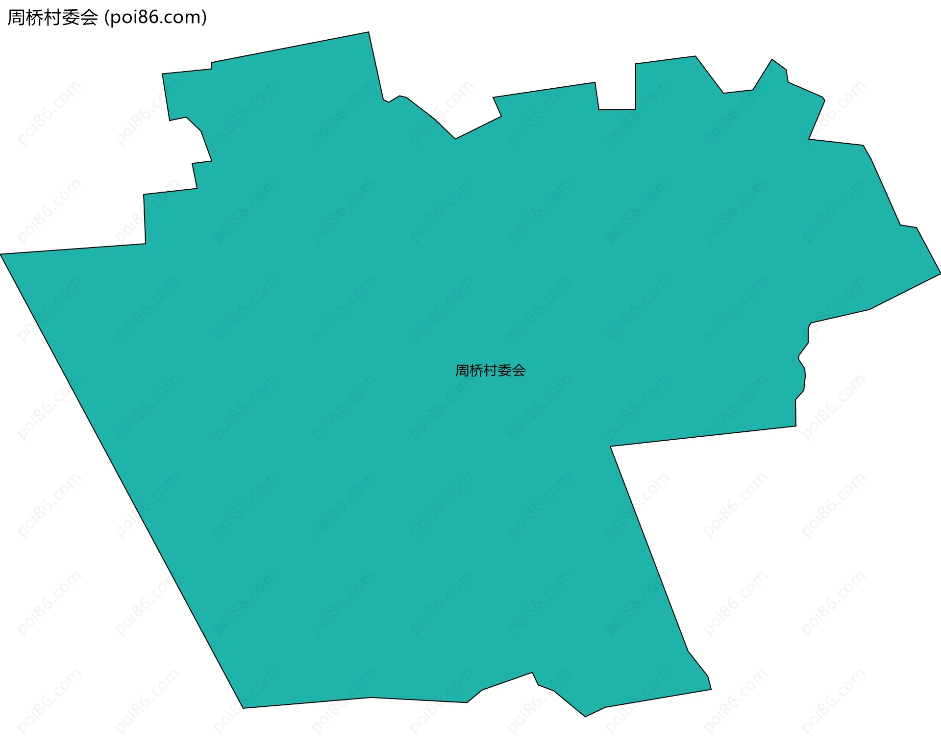 周桥村委会边界地图