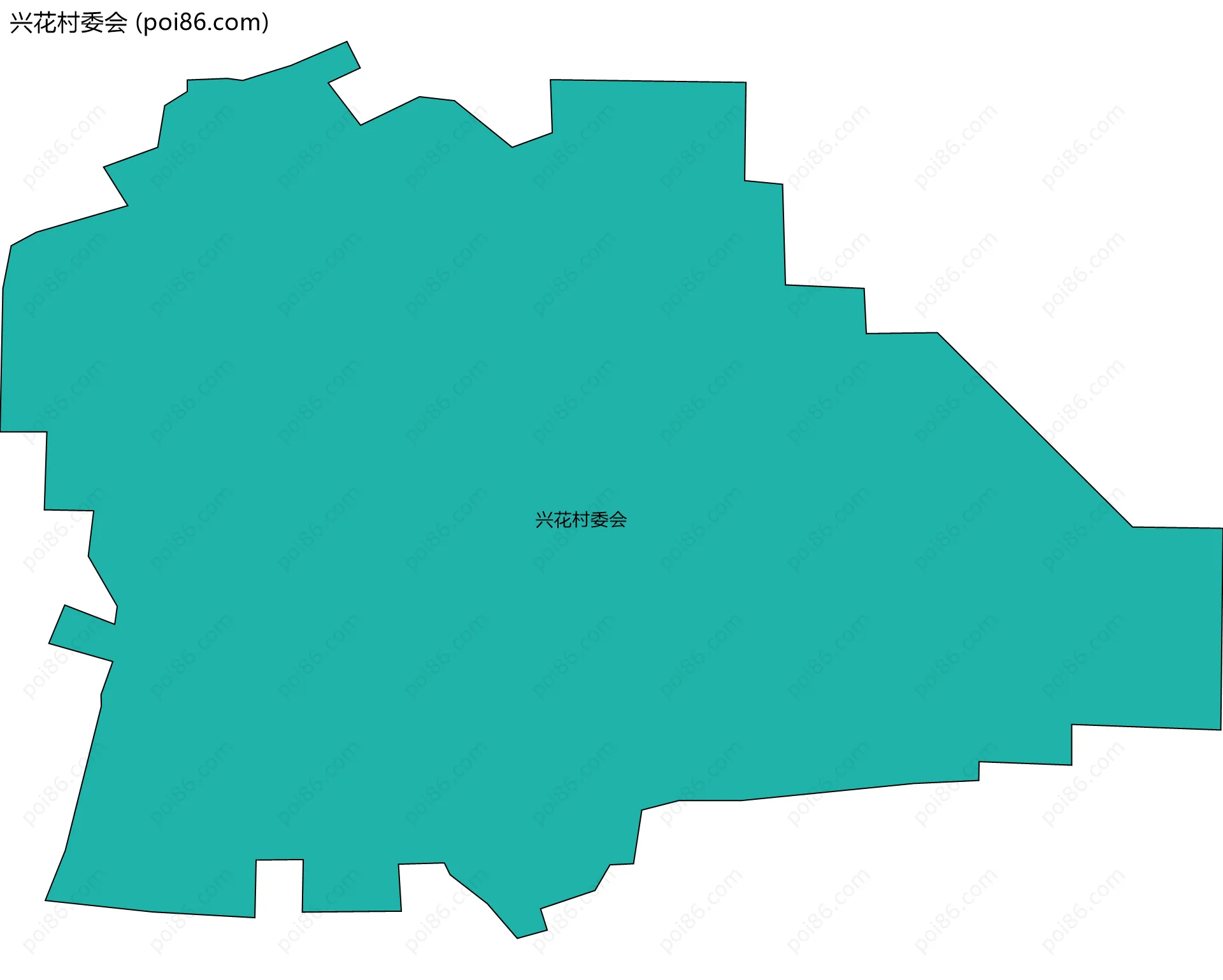 兴花村委会边界地图