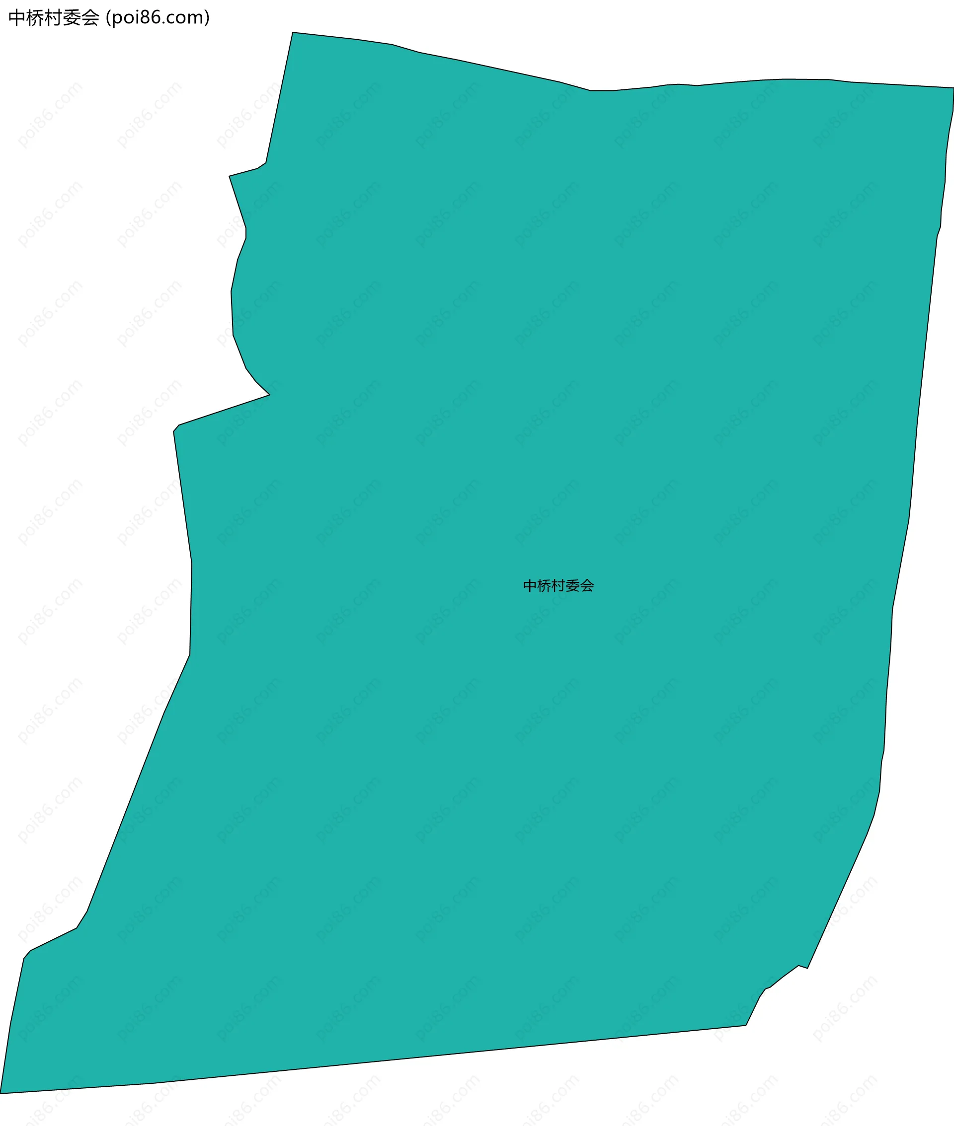 中桥村委会边界地图