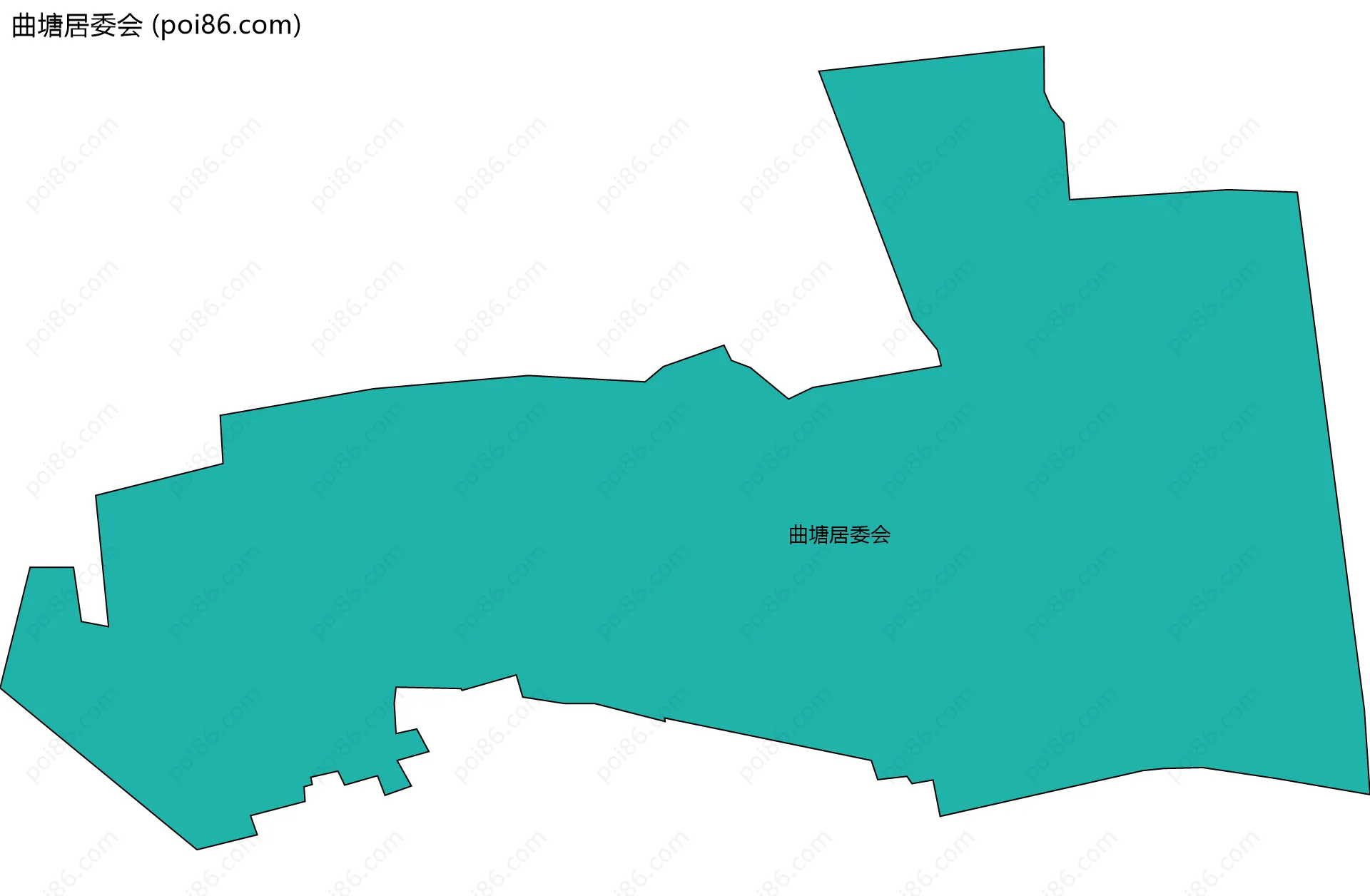 曲塘居委会边界地图