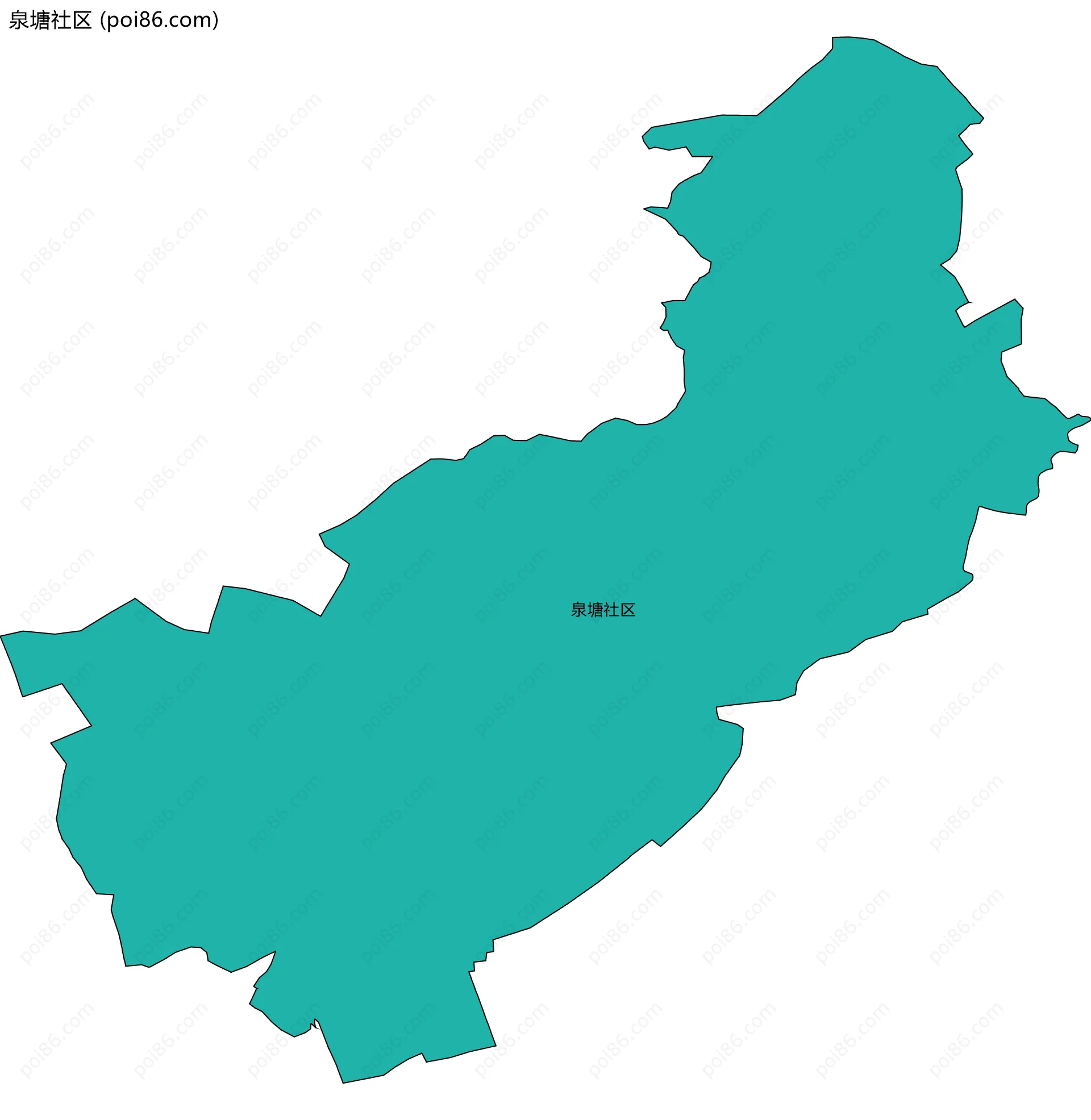 泉塘社区边界地图