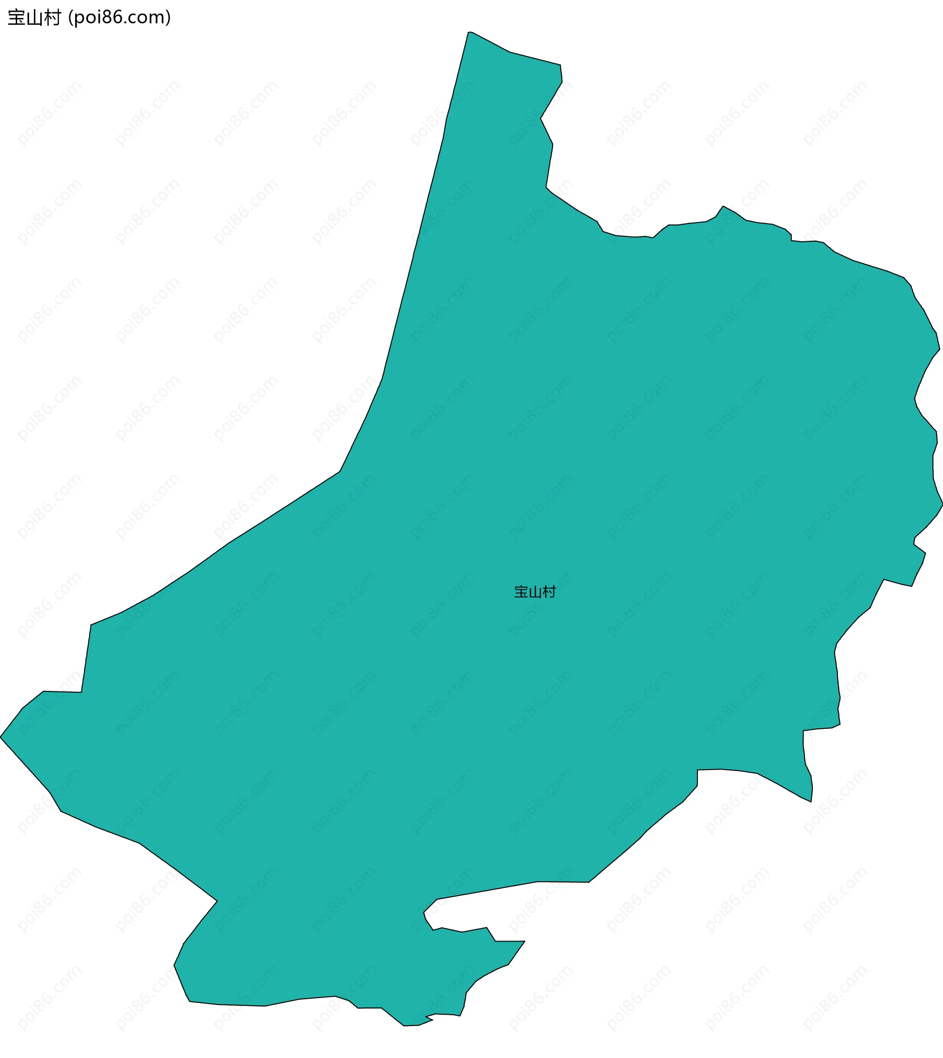 宝山村边界地图
