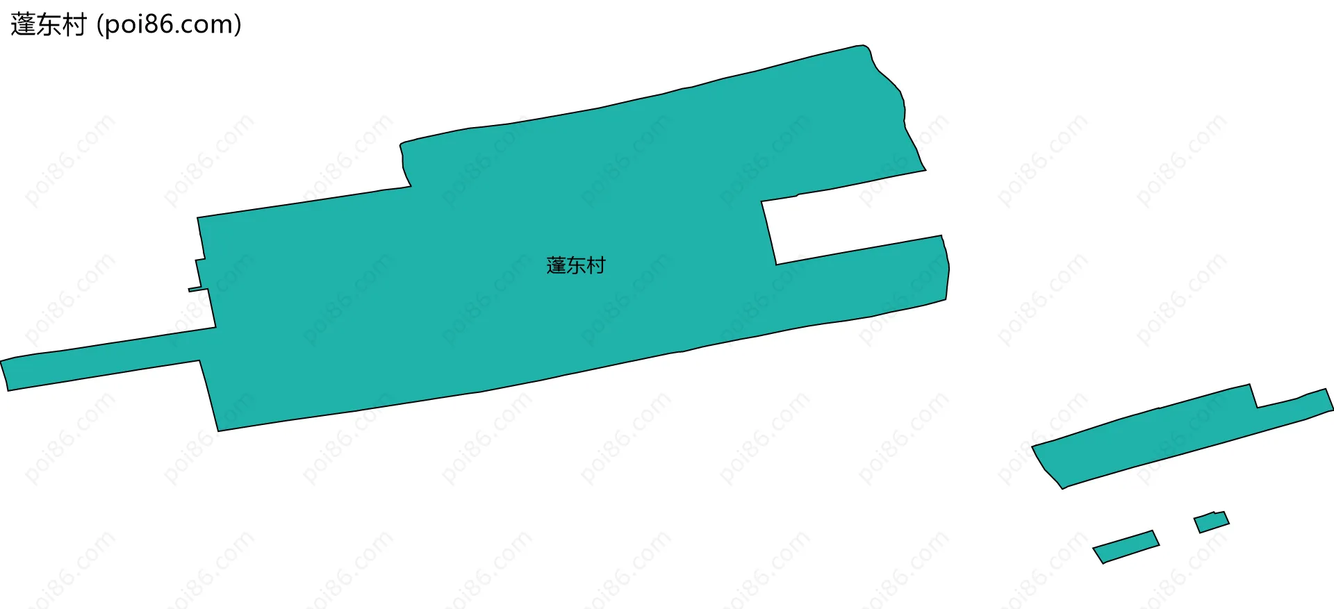 蓬东村边界地图