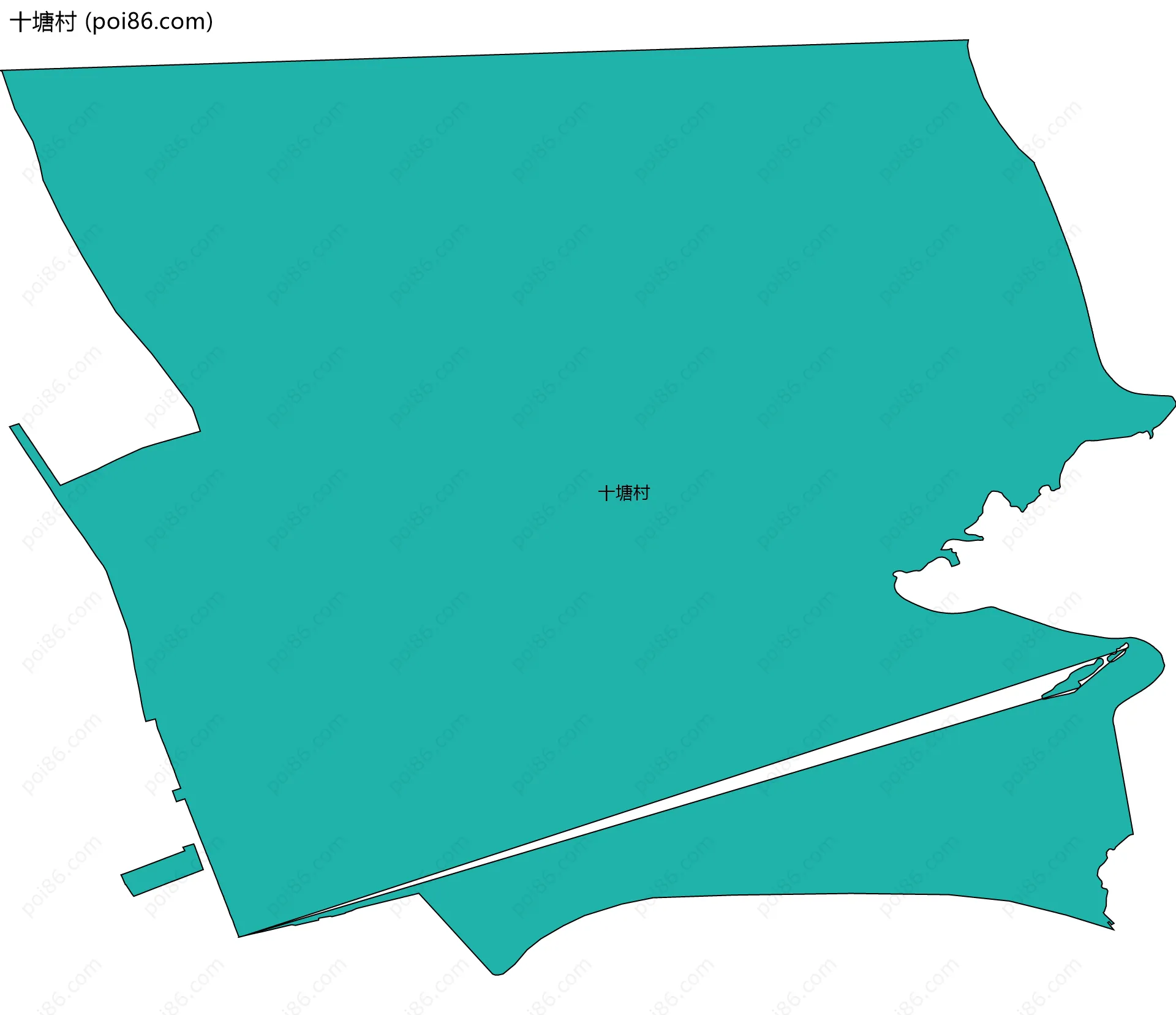 十塘村边界地图