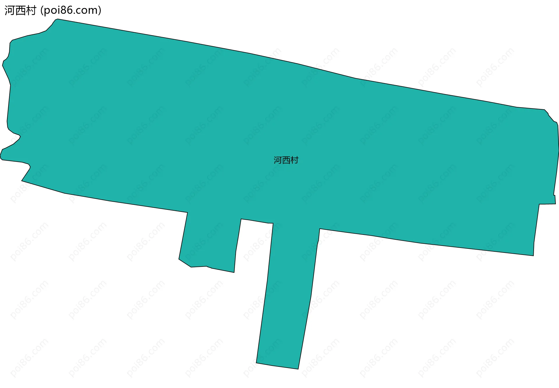 河西村边界地图