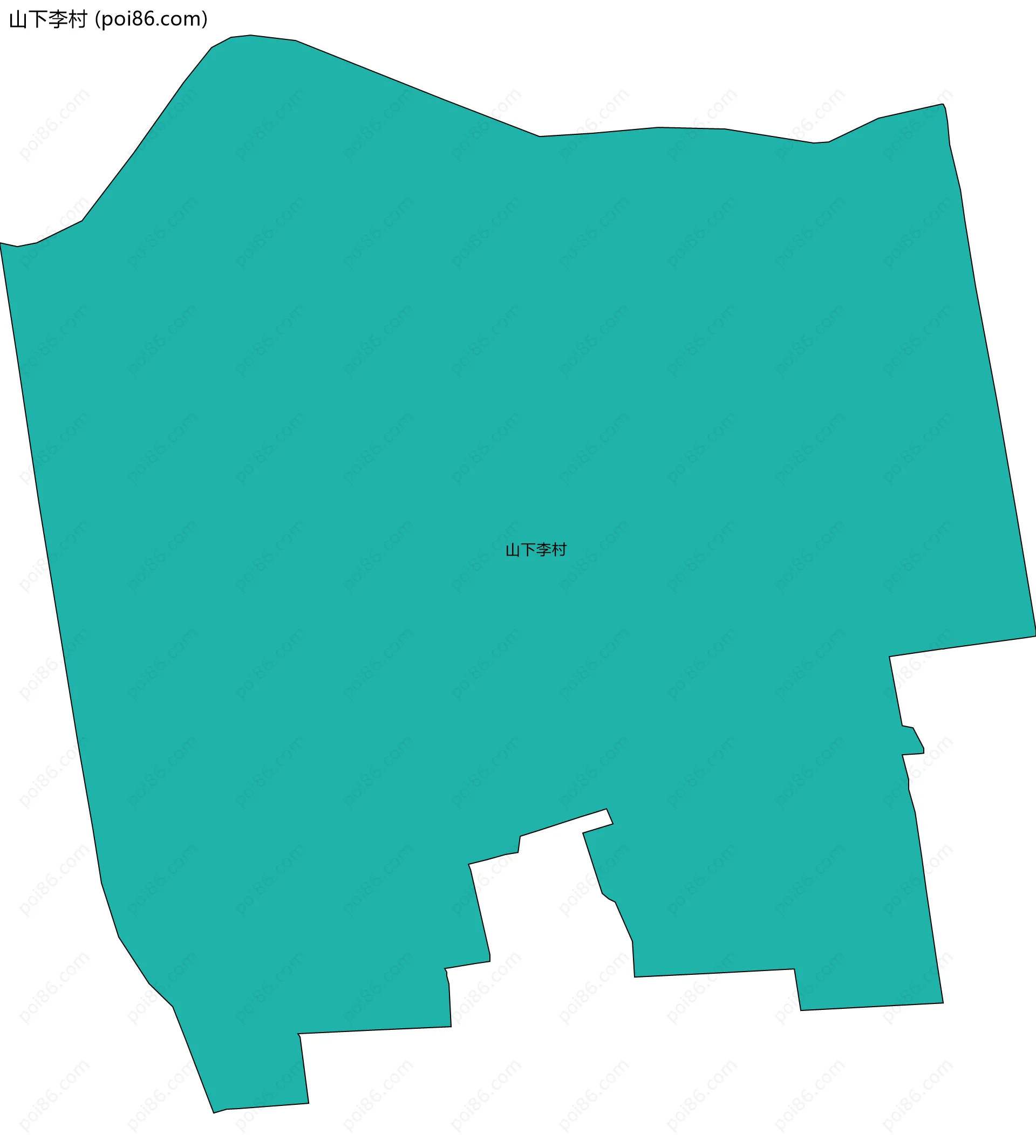 山下李村边界地图