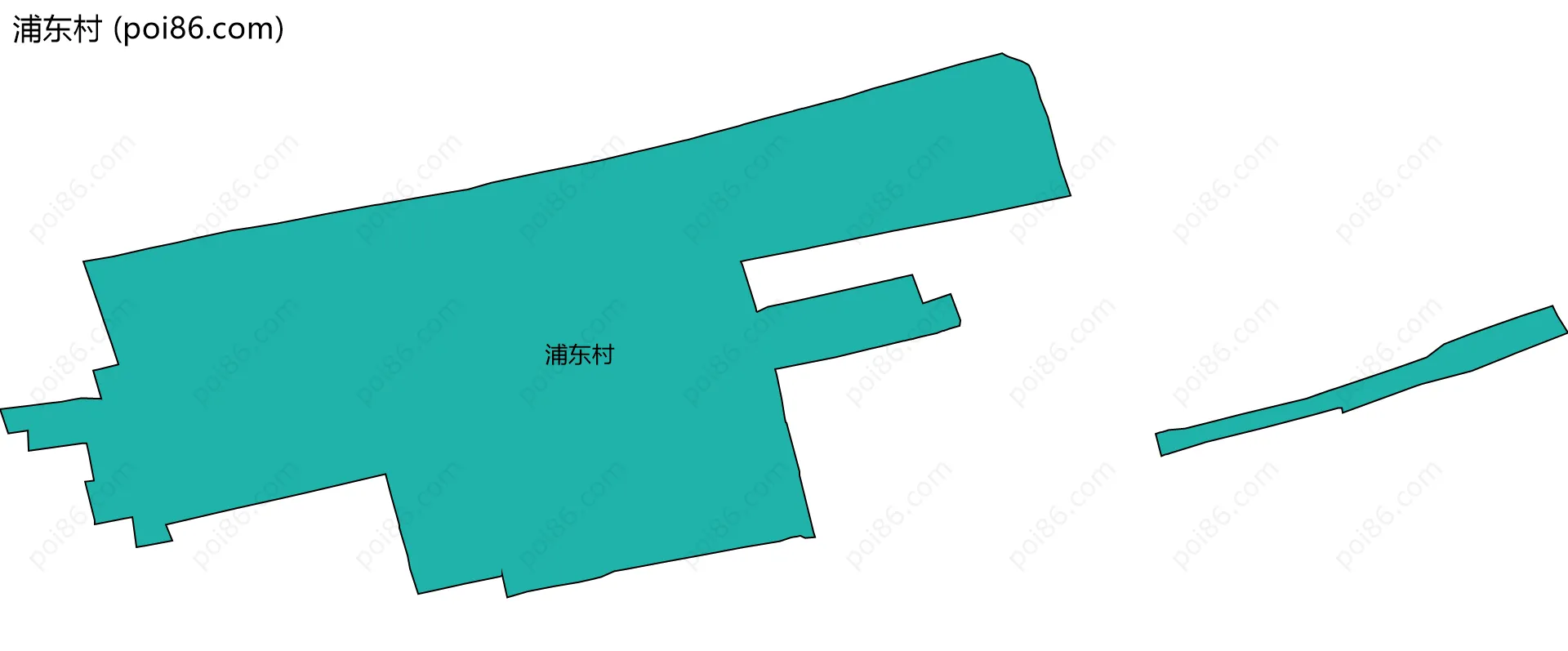 浦东村边界地图