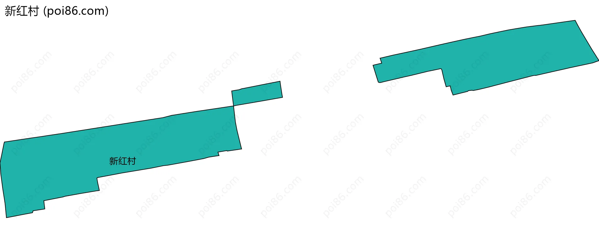 新红村边界地图