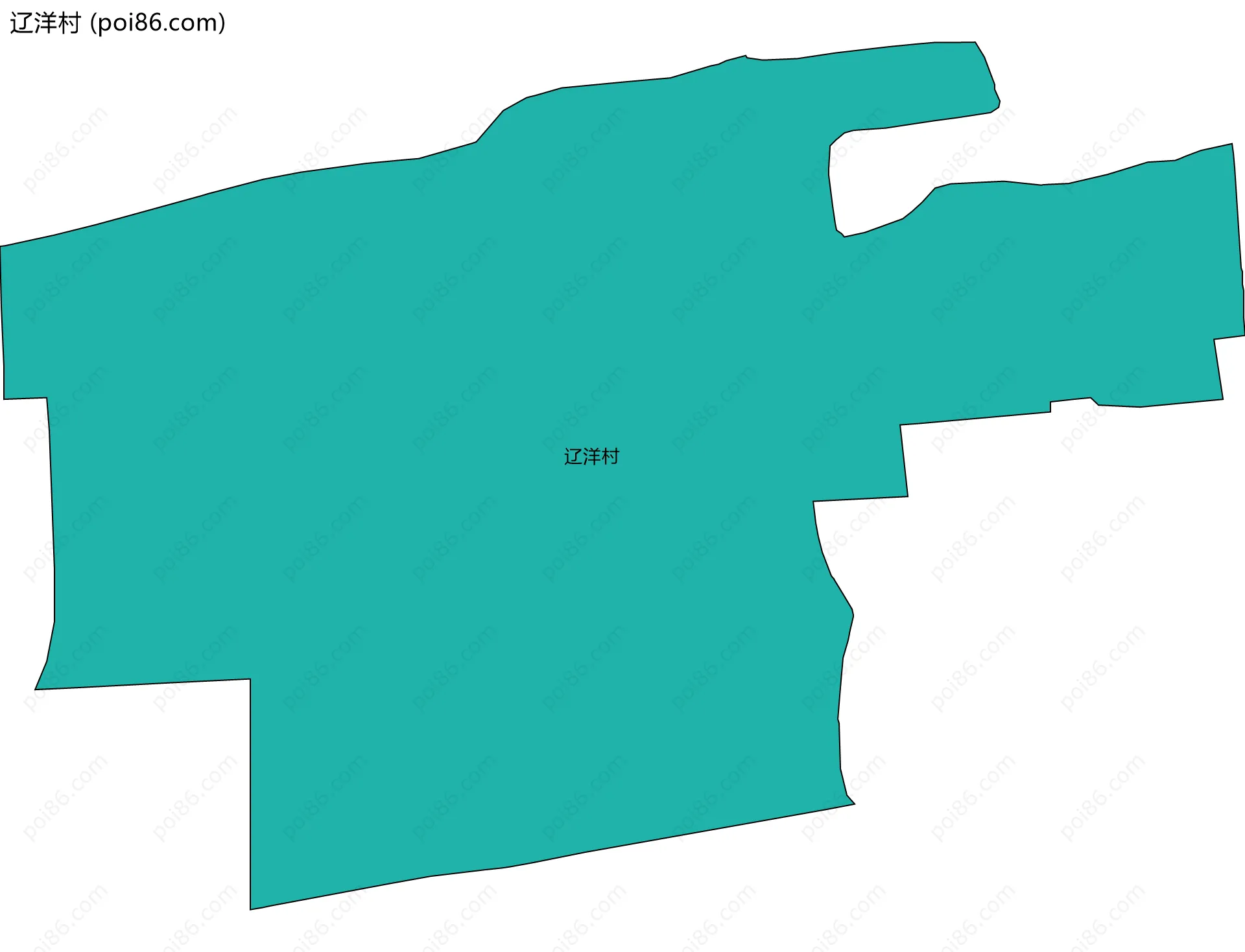 辽洋村边界地图