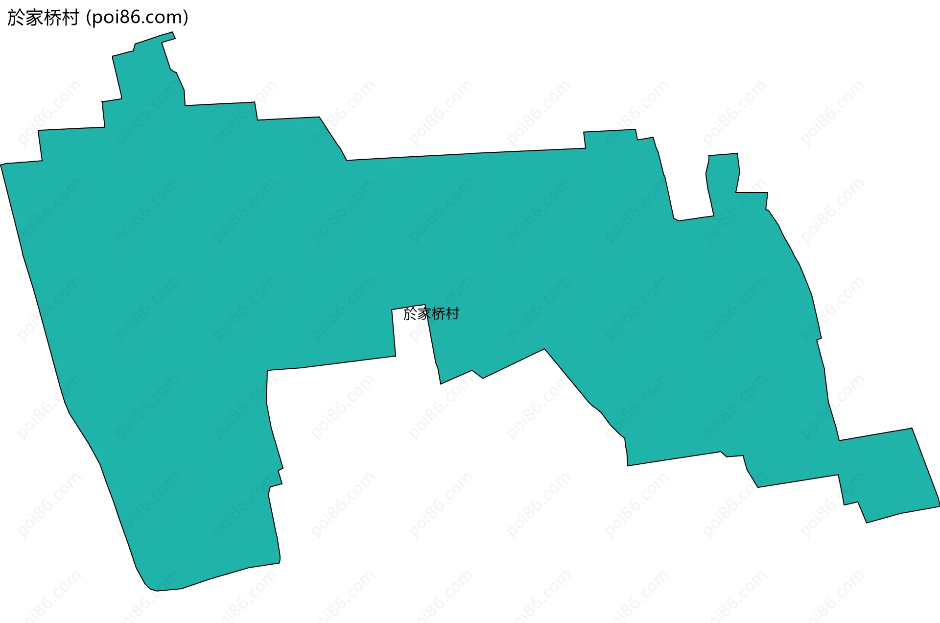 於家桥村边界地图