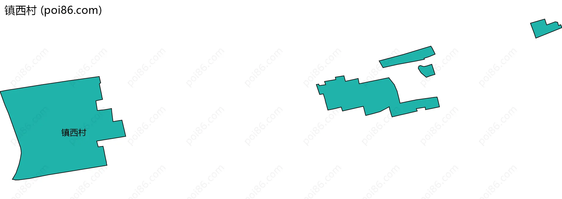 镇西村边界地图