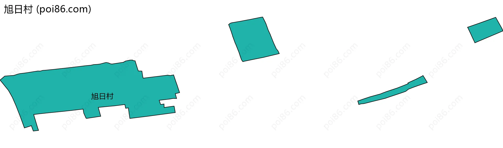 旭日村边界地图