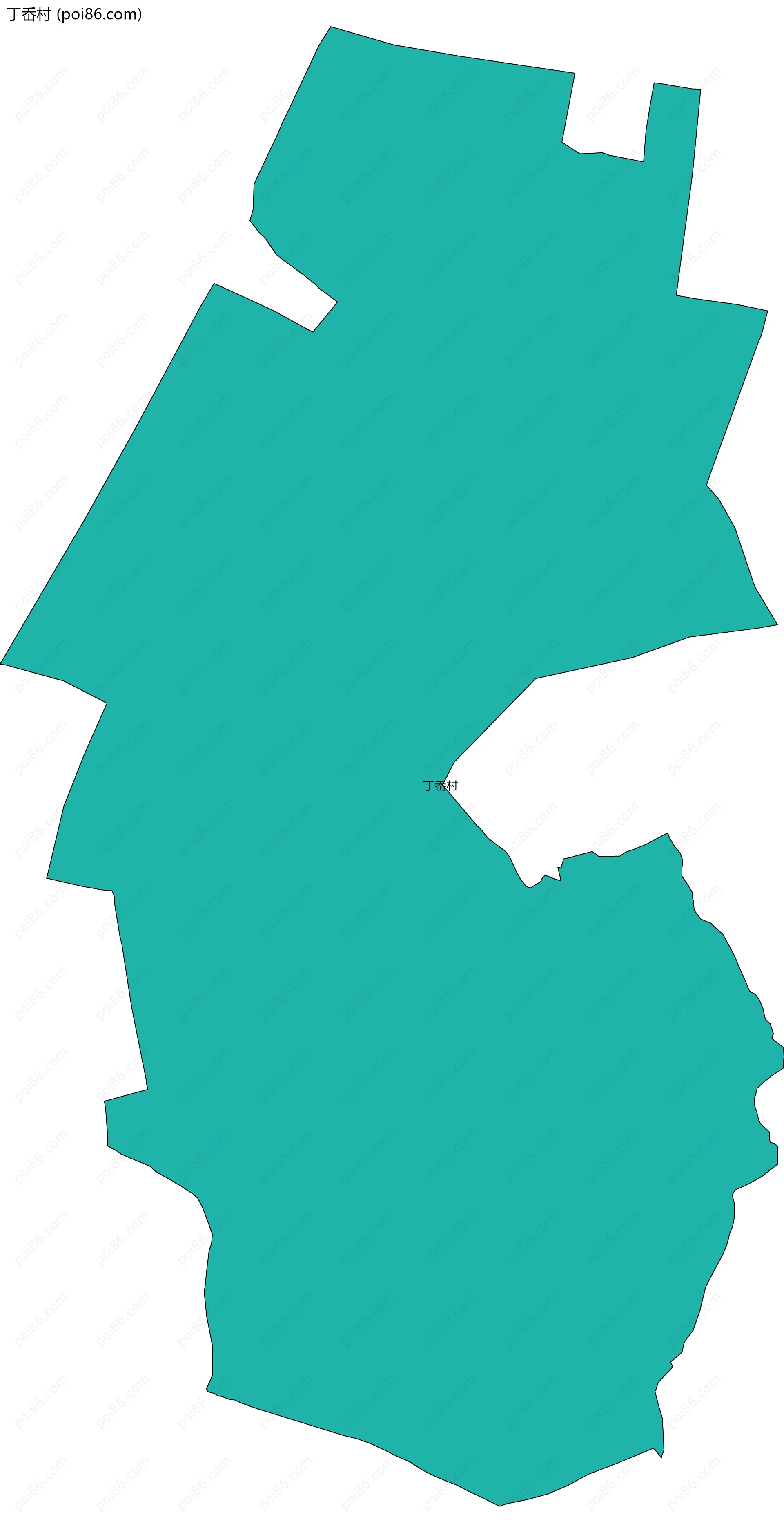 丁岙村边界地图