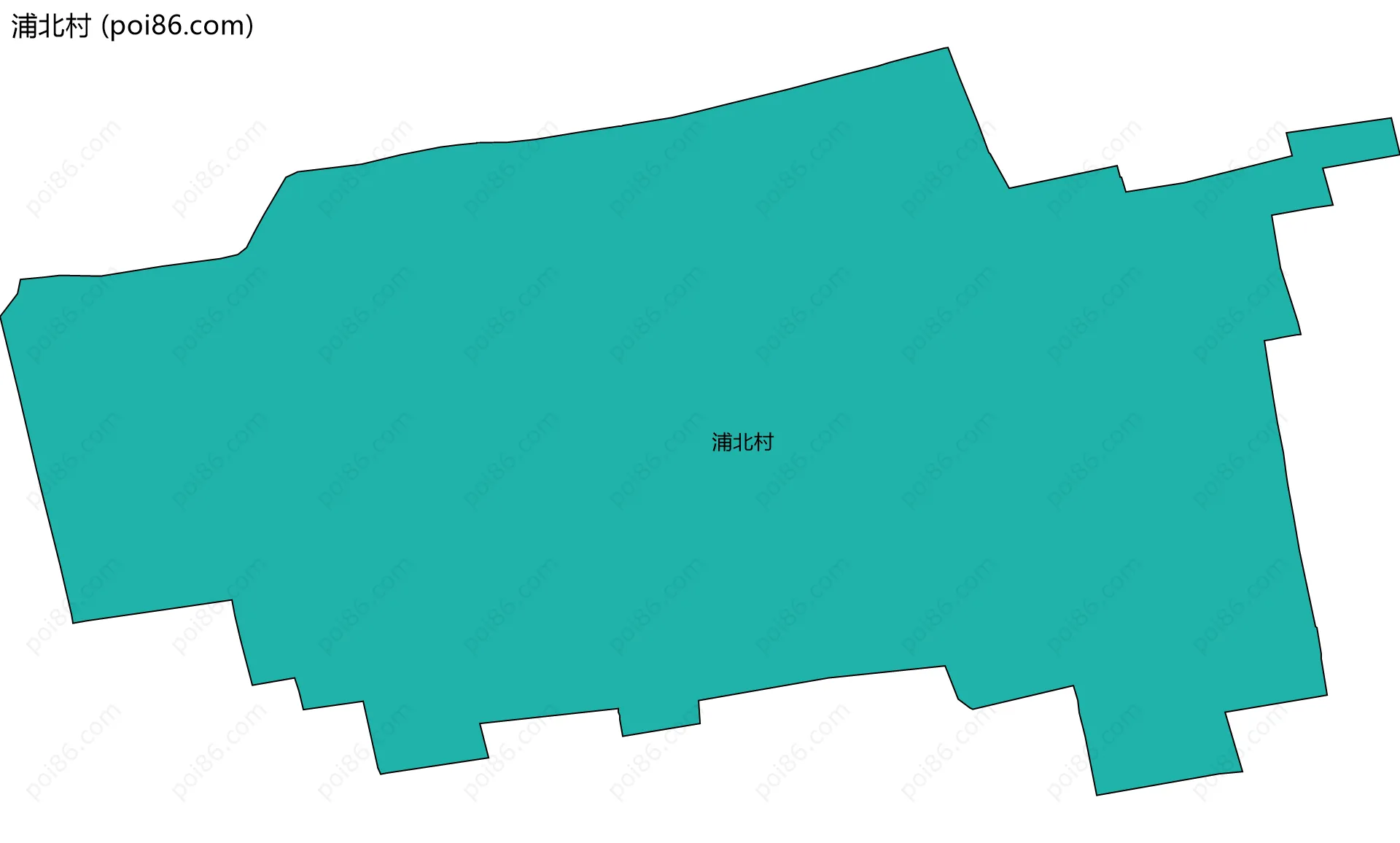 浦北村边界地图