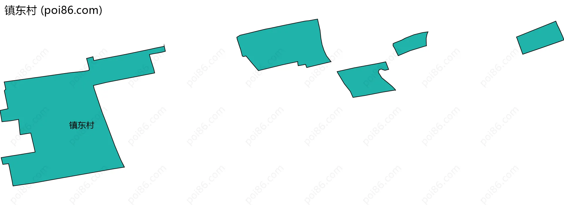 镇东村边界地图