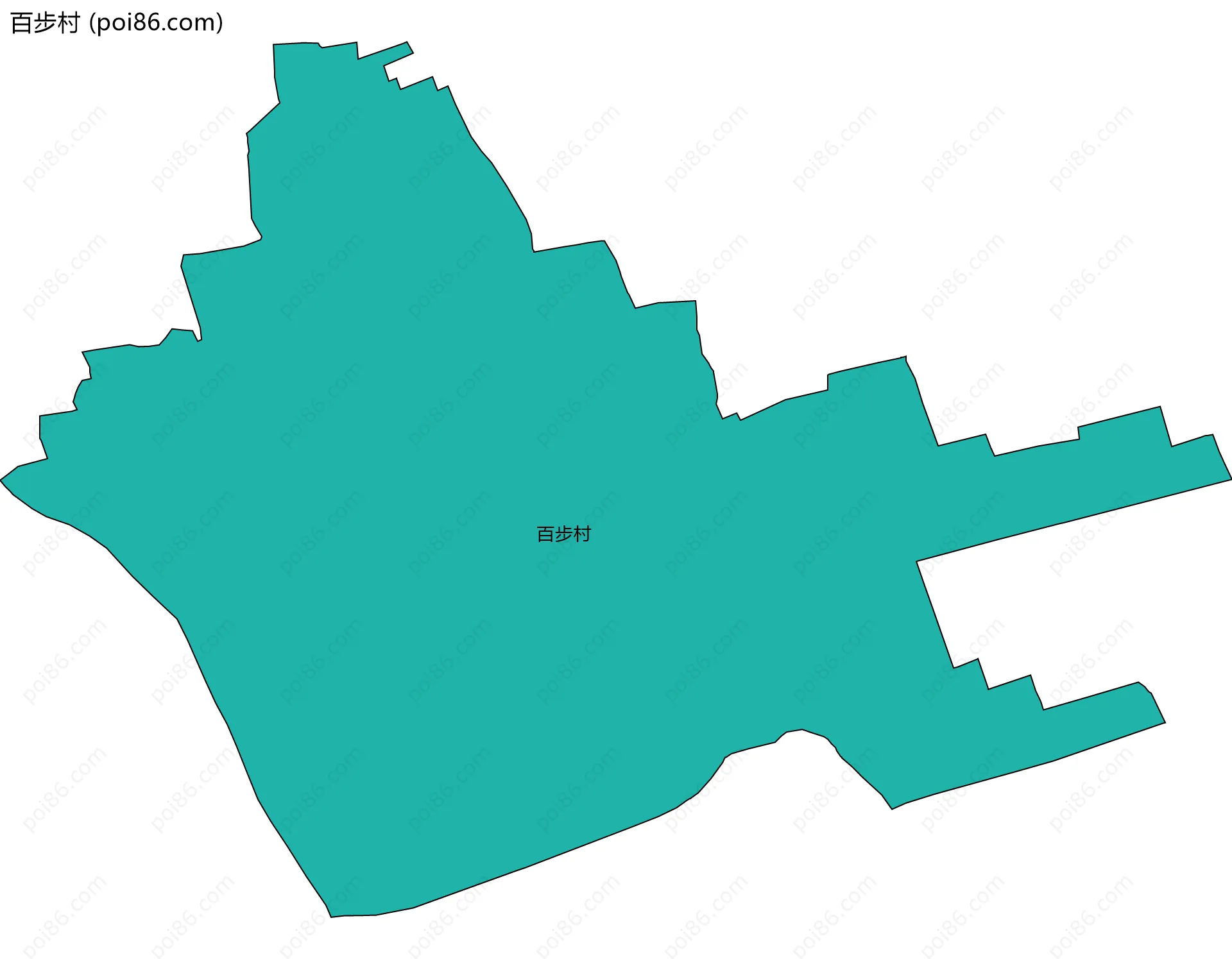 百步村边界地图