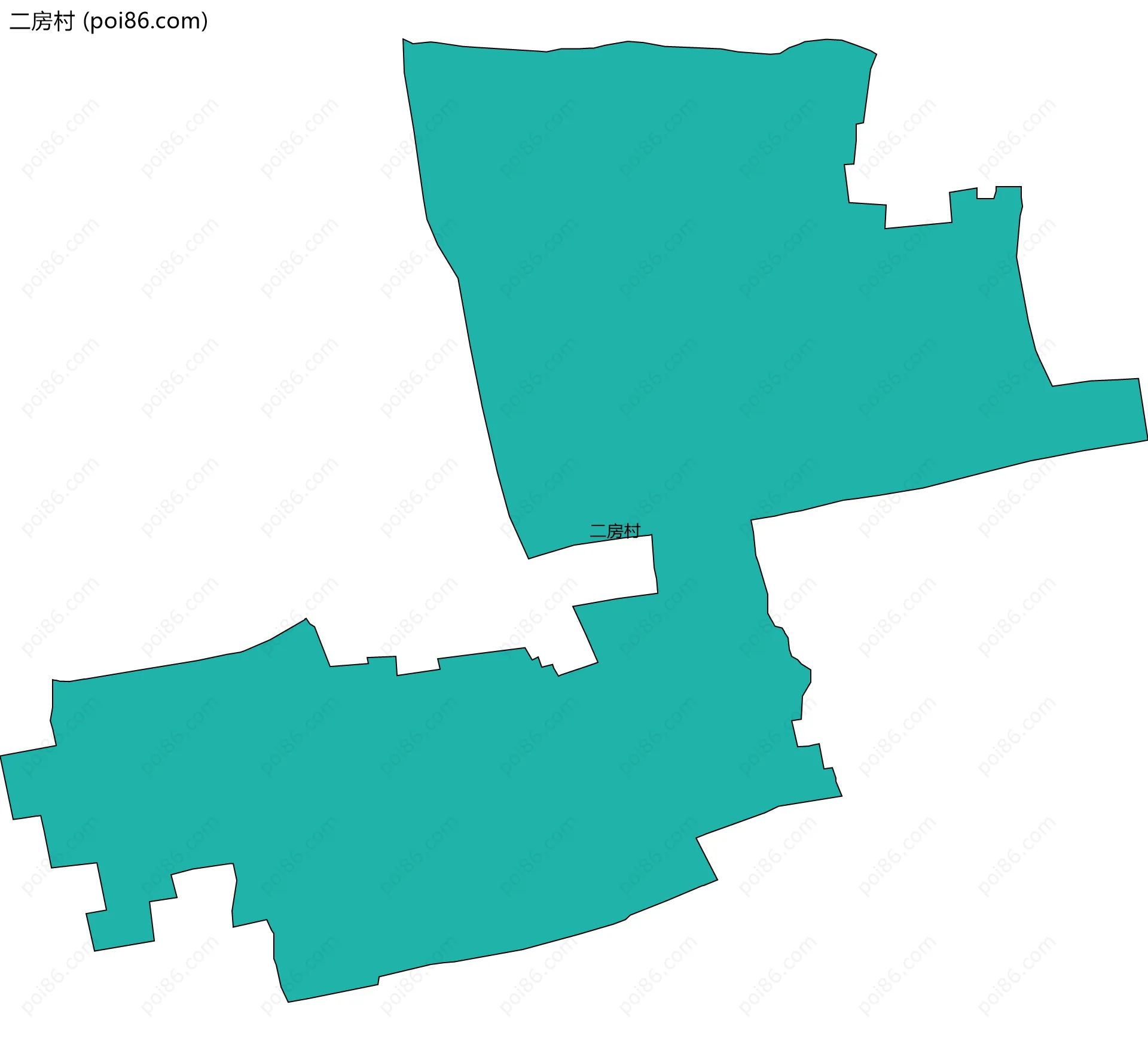 二房村边界地图