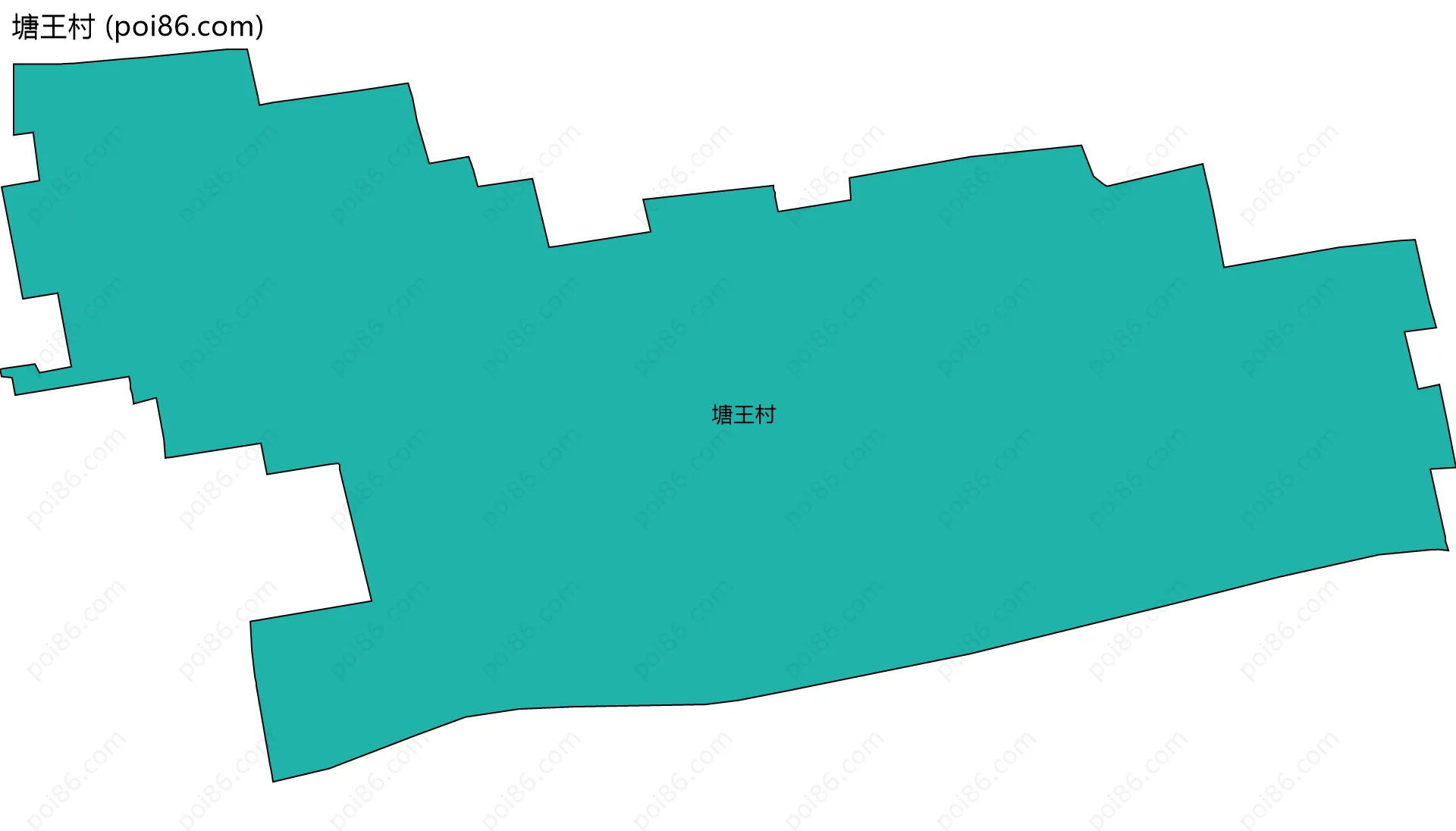 塘王村边界地图